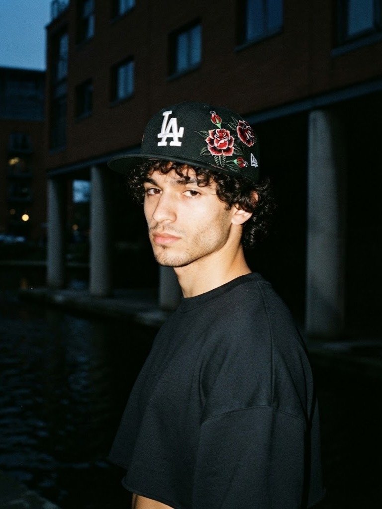 Crimson Floral Fitted Cap product image (1)
