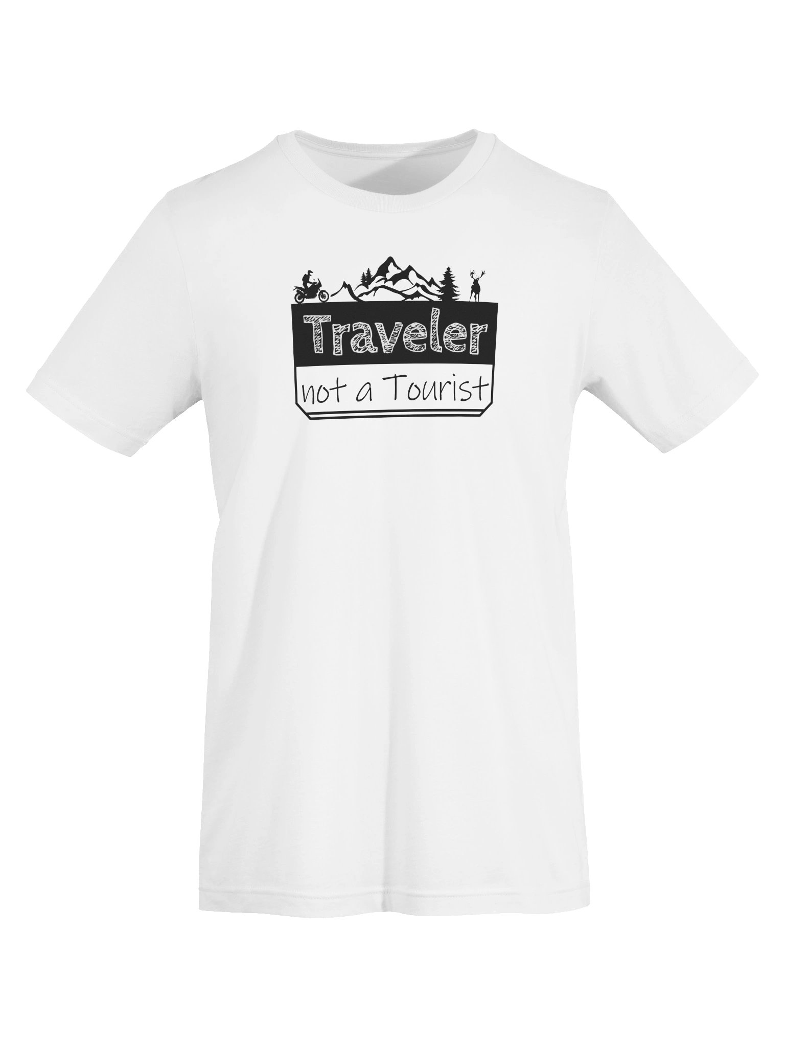 Traveler not a Tourist | Women's Adventure Motorcycle T-Shirt product image (1)