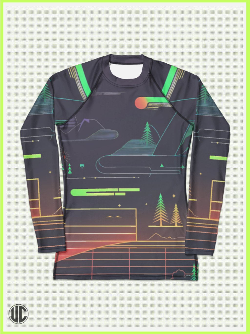 Neon Horizon – Women’s Rash Guard product image (4)
