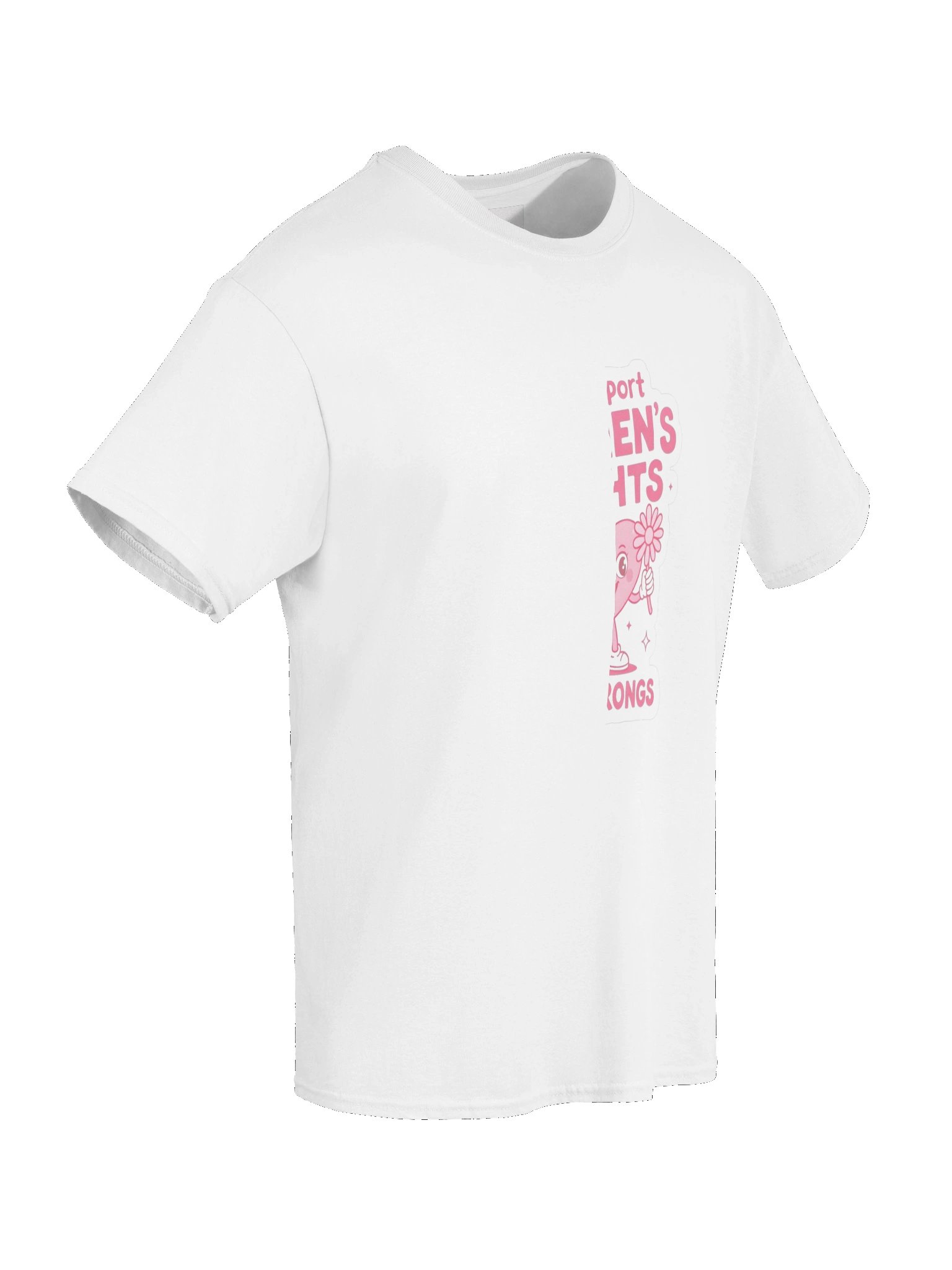 I support women's rights and wrongs PINK HEART SHIRT product image (6)