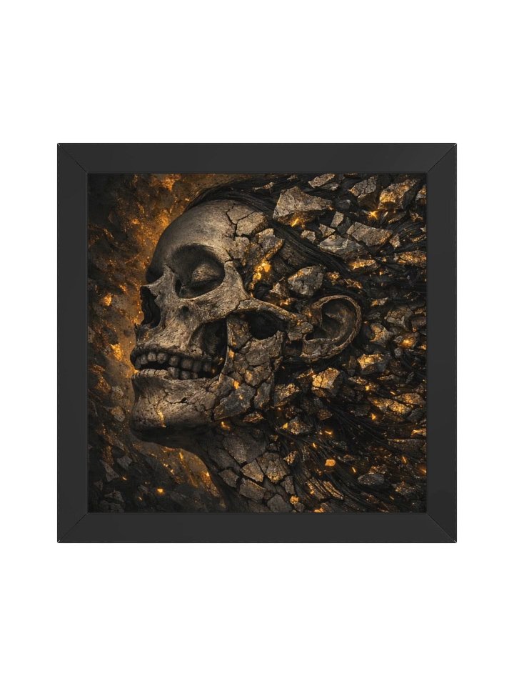 Dark Molten Gold Skull - Stone Fracture Recursion product image (1)