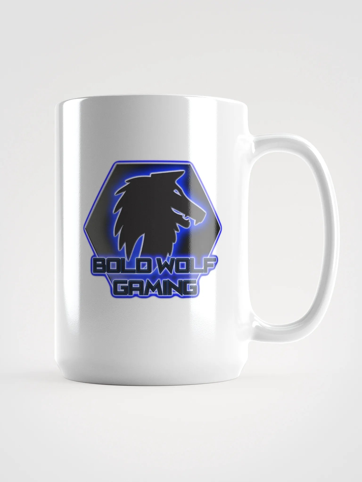 Bold Wolf Gaming Hex Mug (WHITE) product image (1)
