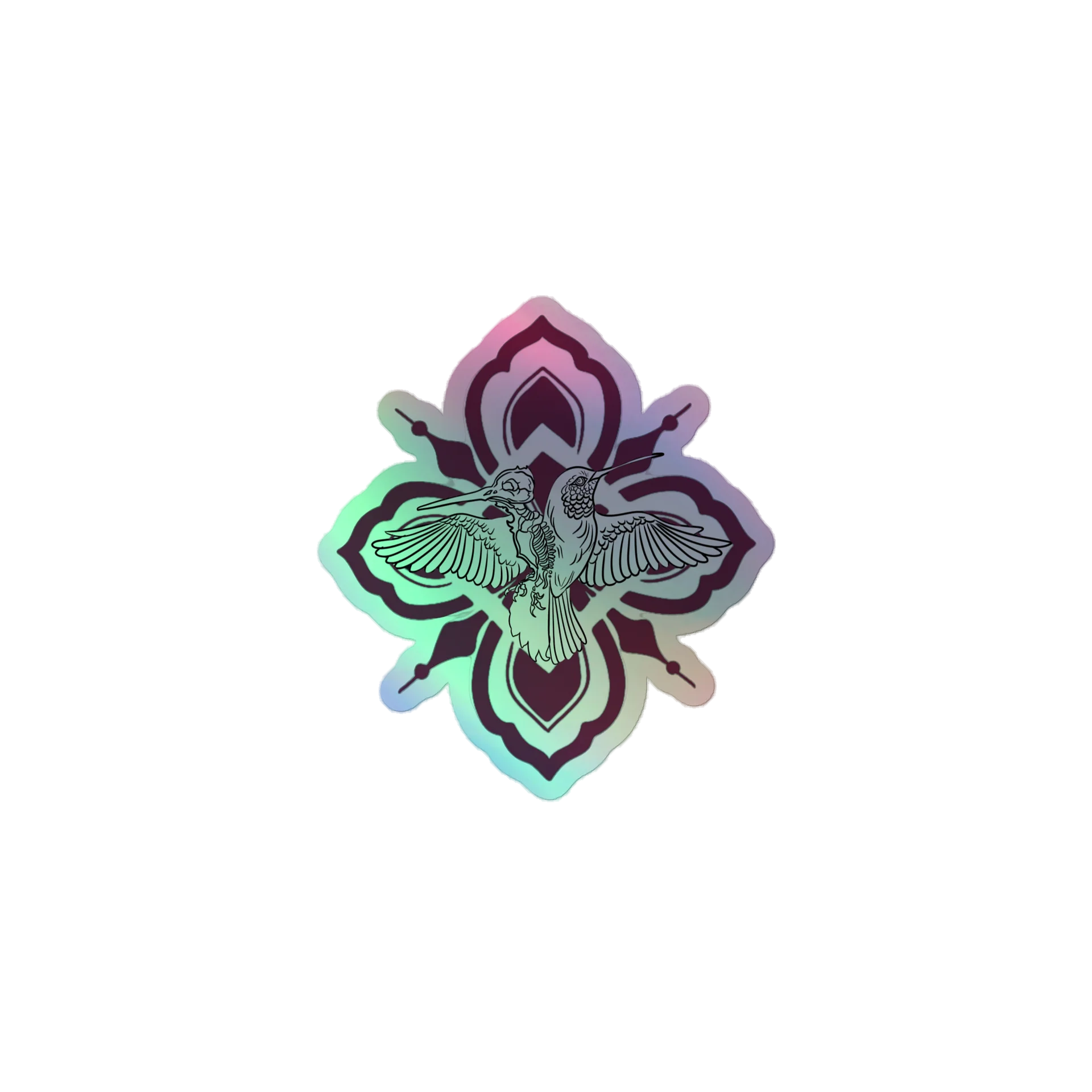 Duality Hummingbird Emblem Holographic Sticker Sheet product image (2)