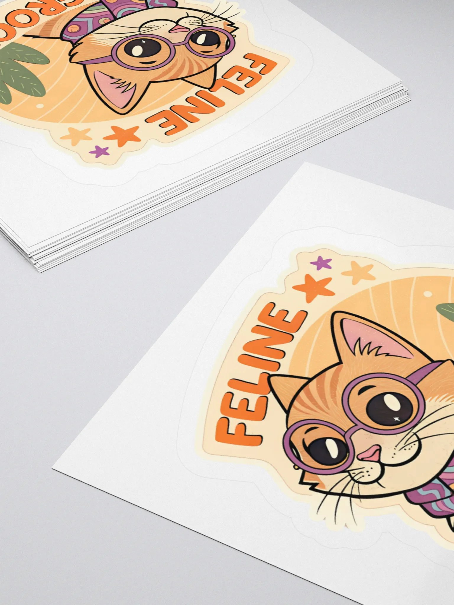 Feline Groovy Kiss Cut Sticker product image (12)