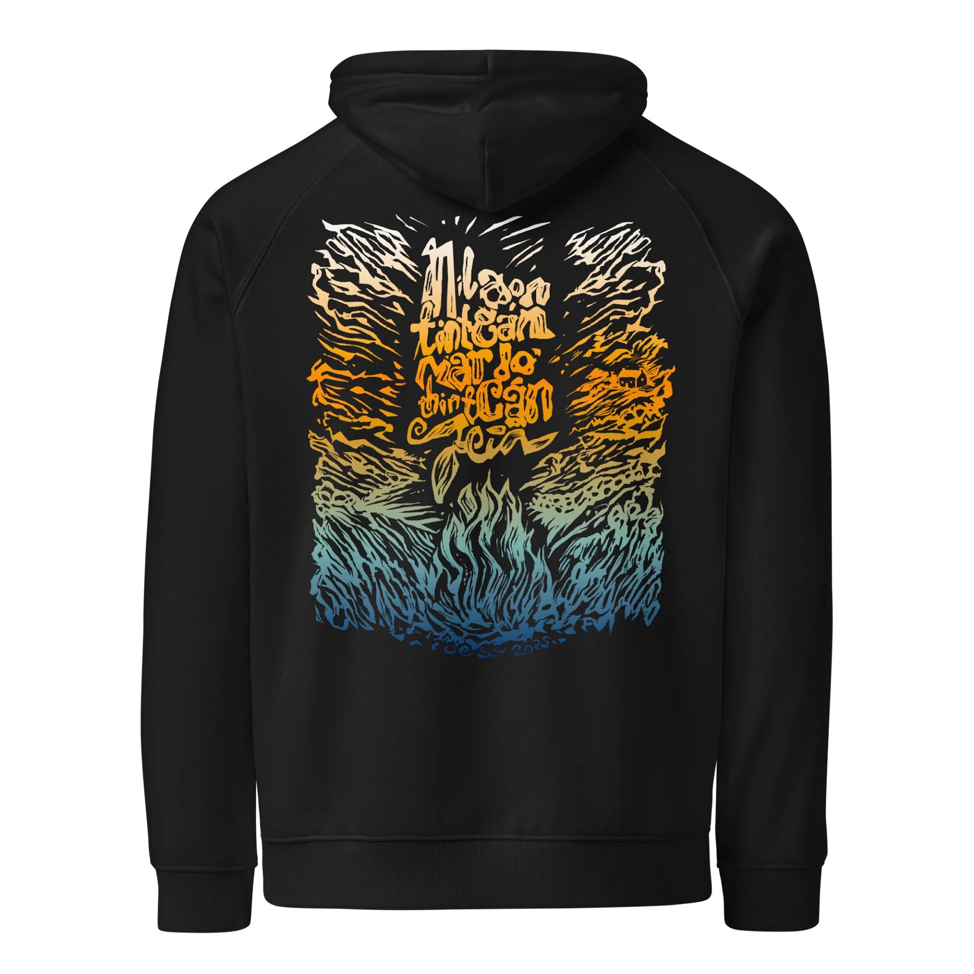 Níl aon tinteán mar do thinteán féin - Colour - SOL'S Eco Raglan Hoodie (Back Patch) product image (2)