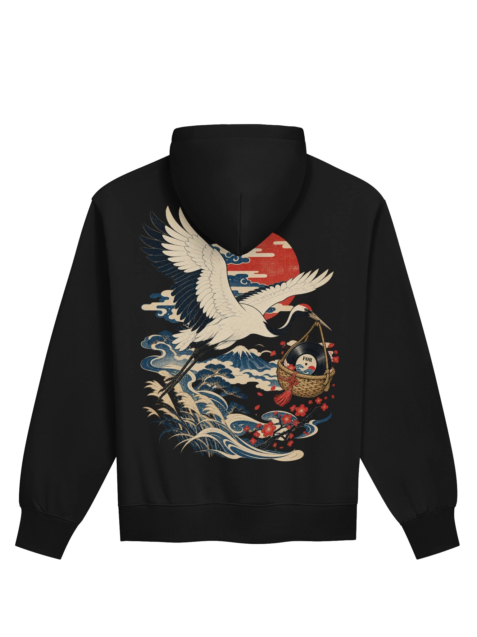 Red-Crowned Crane Heavy Hoodie product image (2)