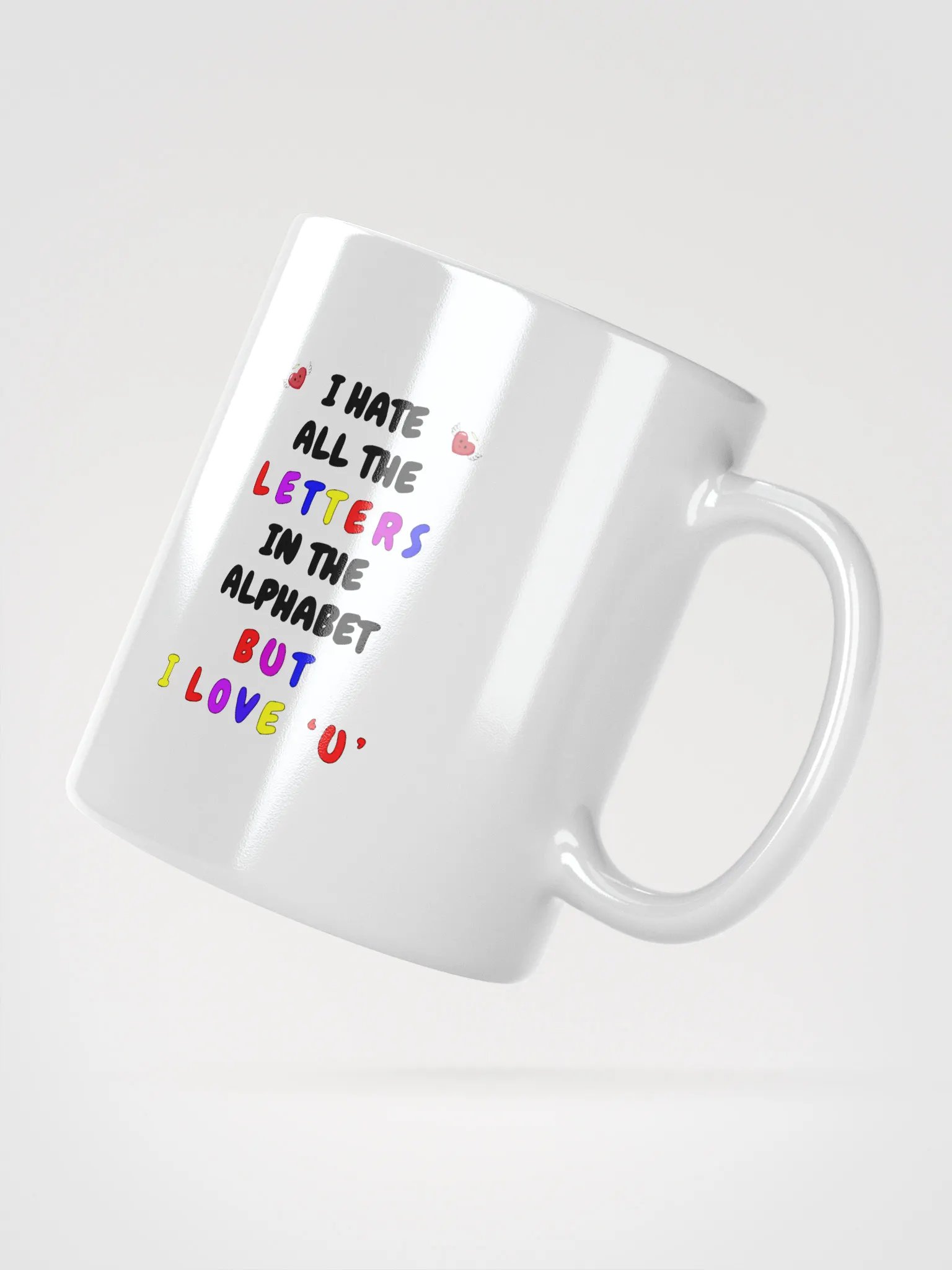 Love white gloss mug product image (4)