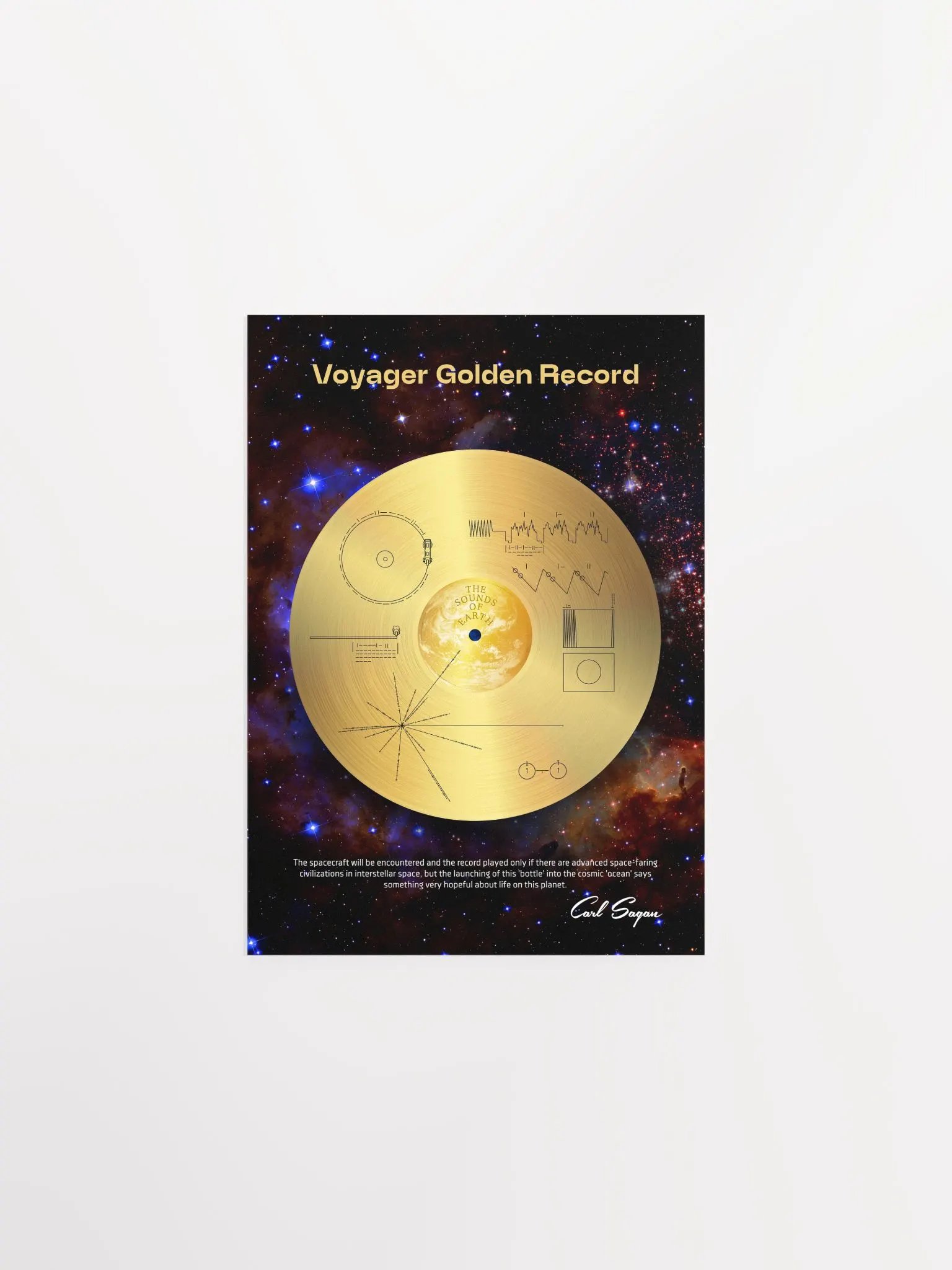 NASA Voyager 1 Golden Record — space poster, science print product image (9)
