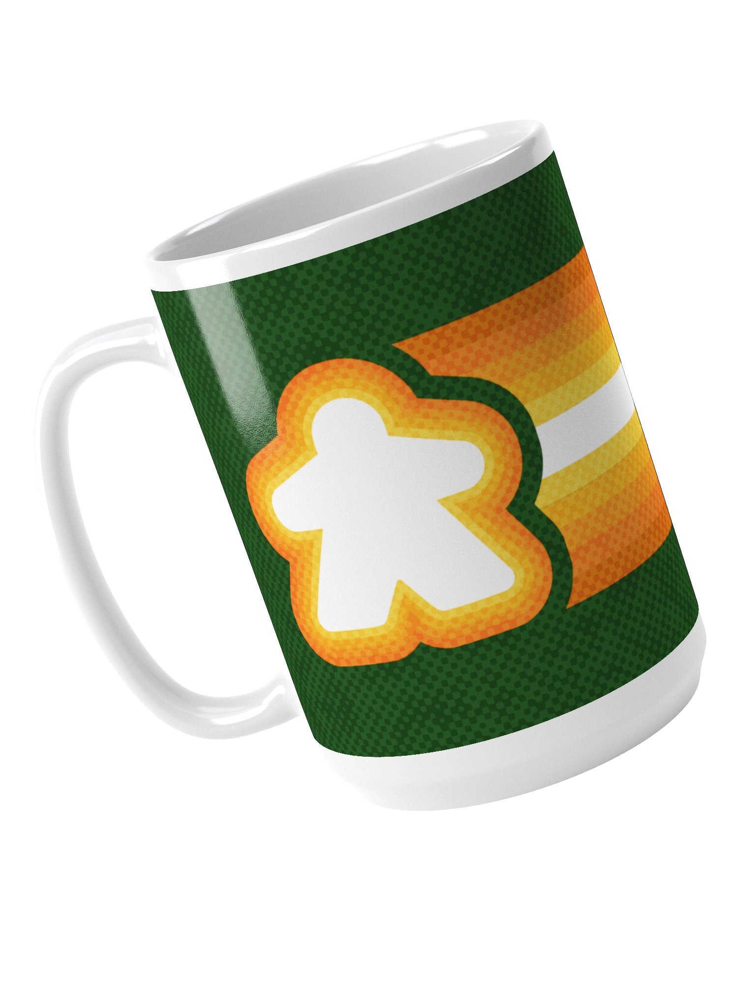 Retro Meeple Racing Stripes Board Gamer Mug product image (4)