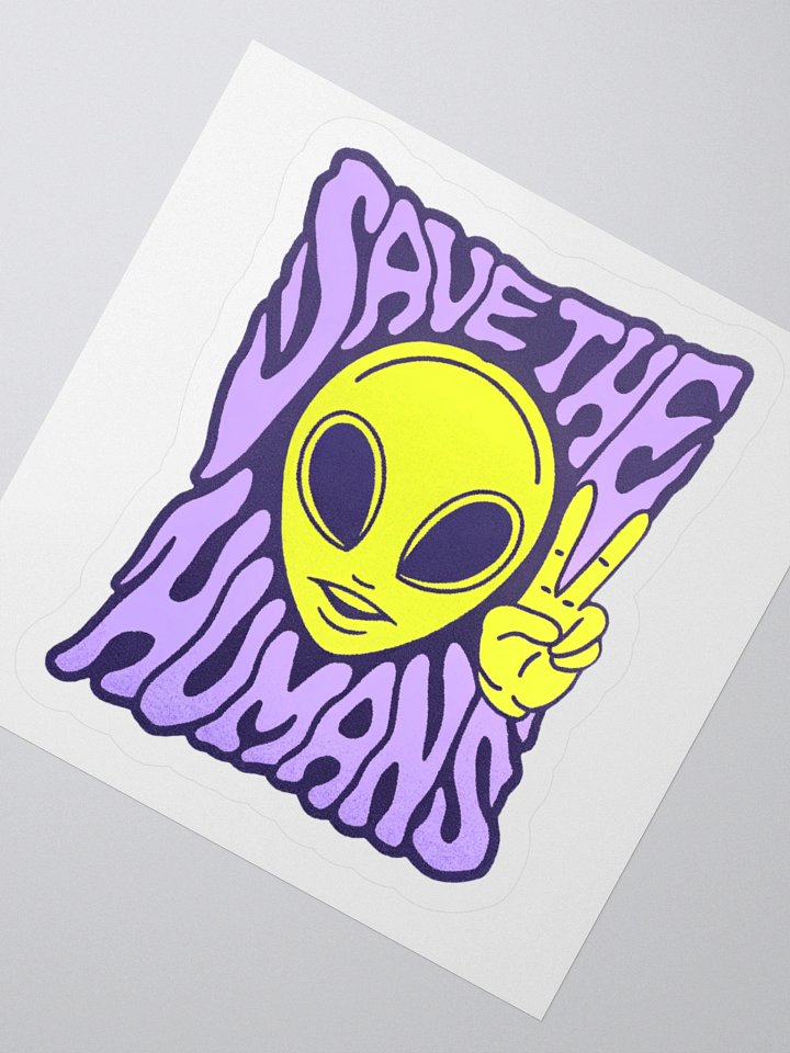 Peaceful Alien Kiss Cut Sticker product image (5)