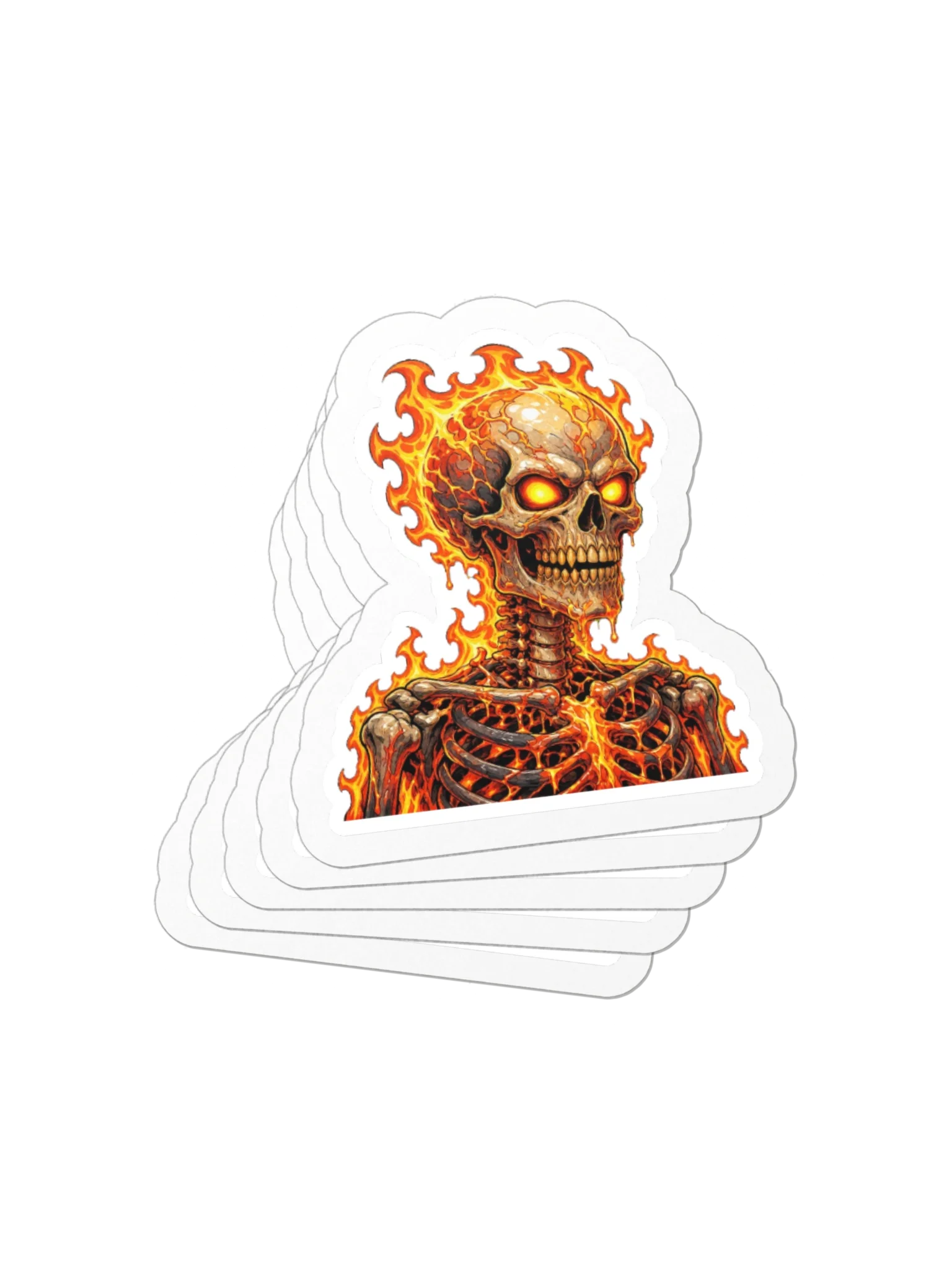 Fire Skull Sticker, second view