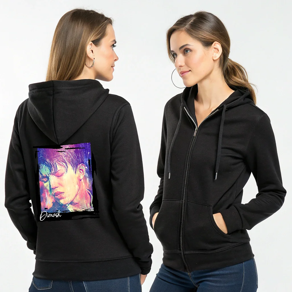 Singer From Kazakhstan Zippered Gildan Unisex Hoodie product image (2)