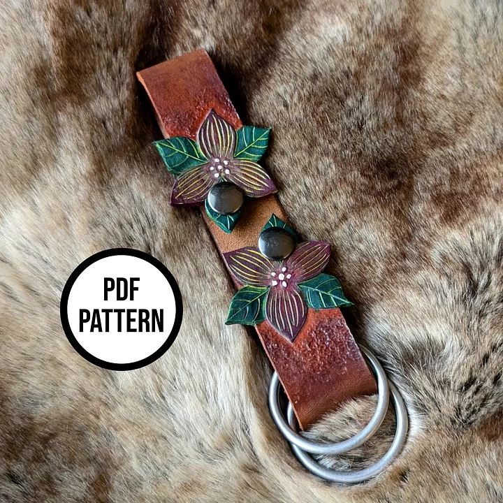 Flower Belt Loop - PDF Pattern for Leathercraft product image (1)