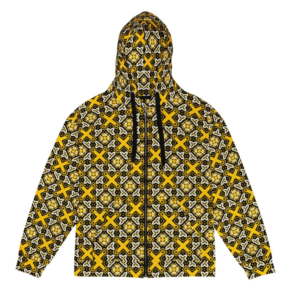 Symmetric X Grid Unisex Zip Hoodie product image (5)
