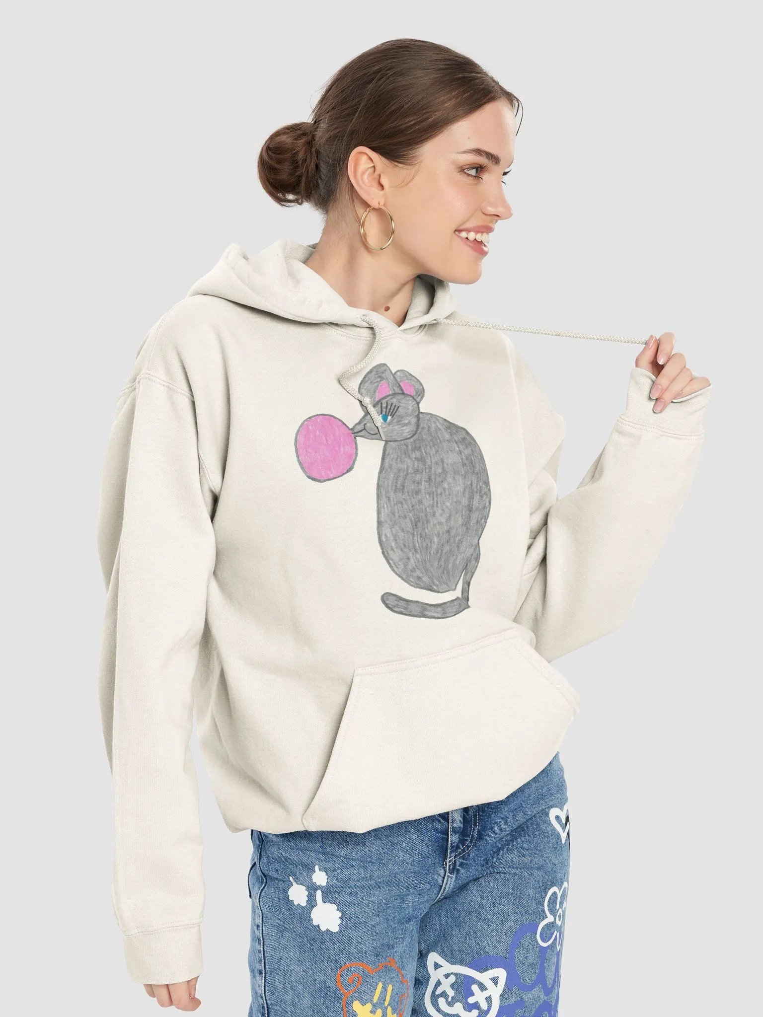 Bubblegum mouse hoodie product image (34)