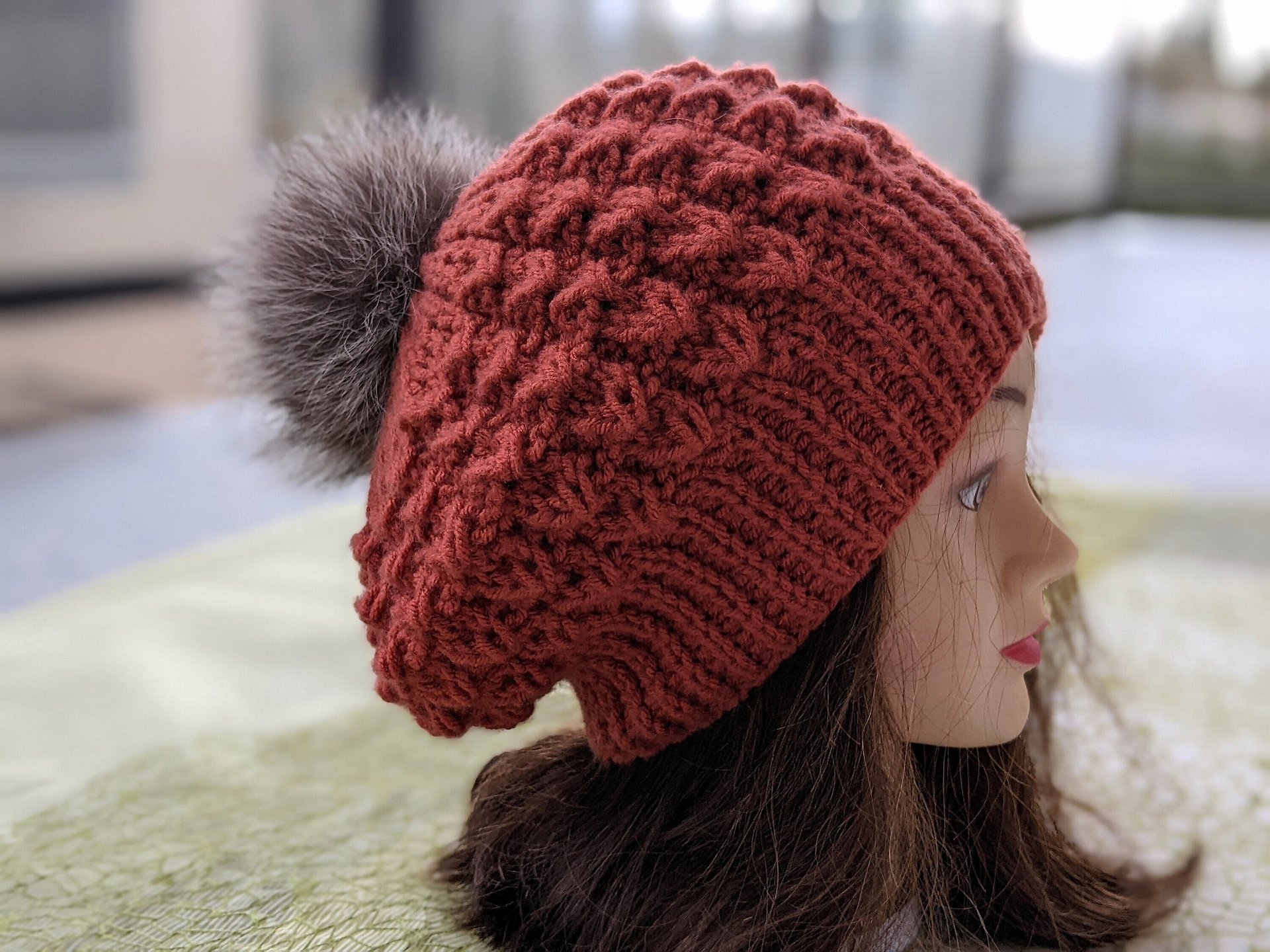 Flat Knit Classic Beret Hat Pattern product image (5)