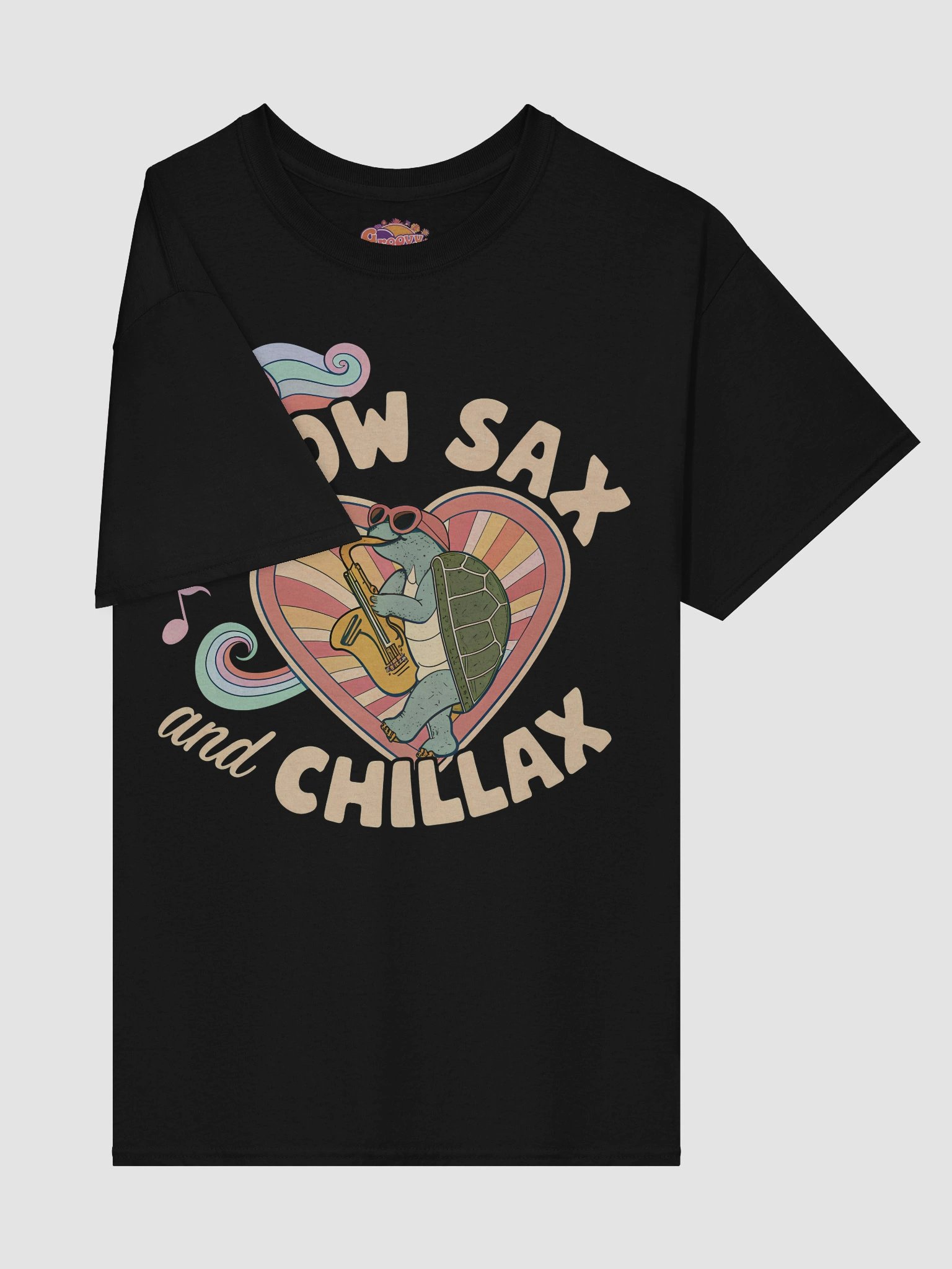Slow Sax and Chillax Turtle T-Shirt product image (4)