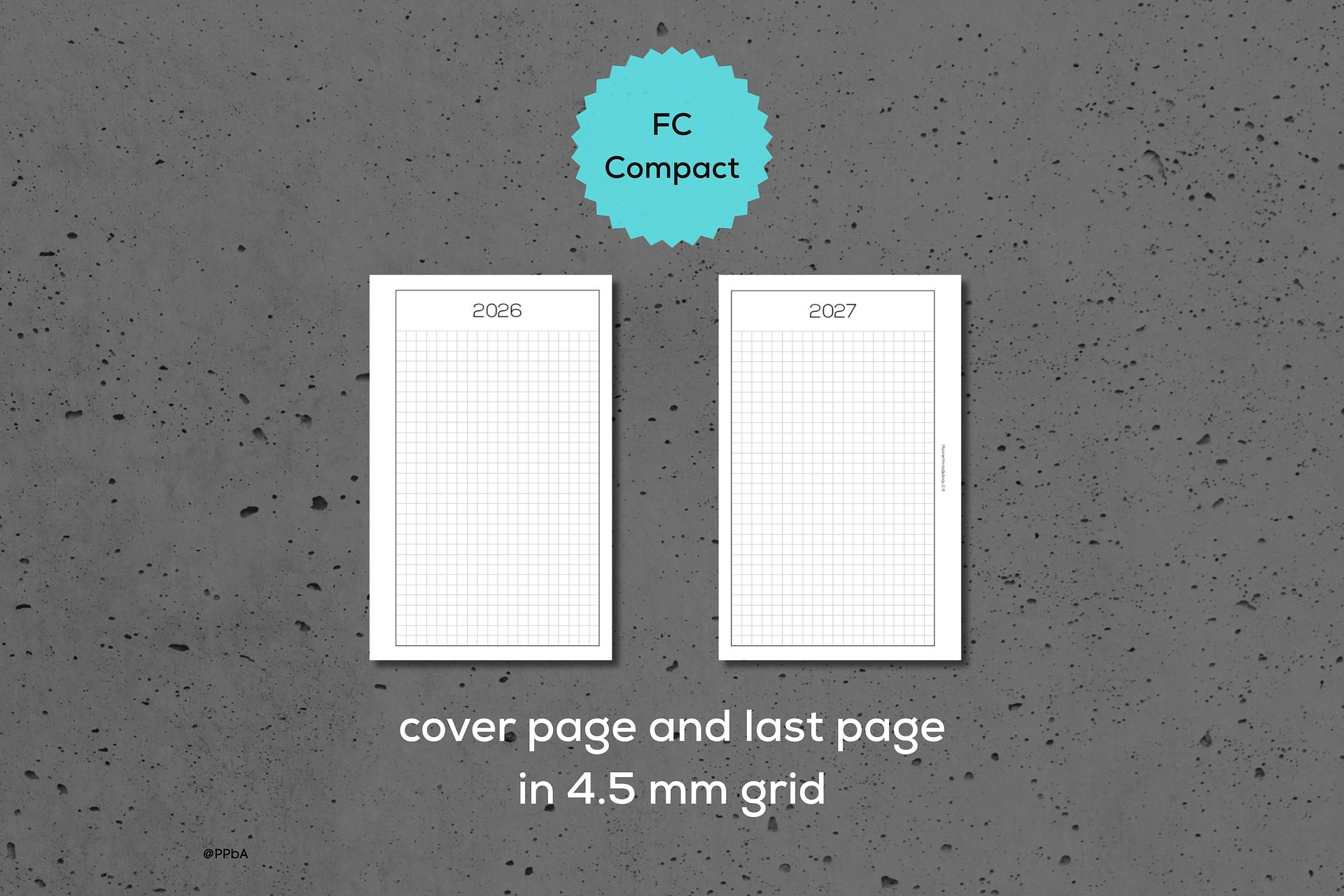 monthly pages - note pages - FC Compact - 2026 product image (5)