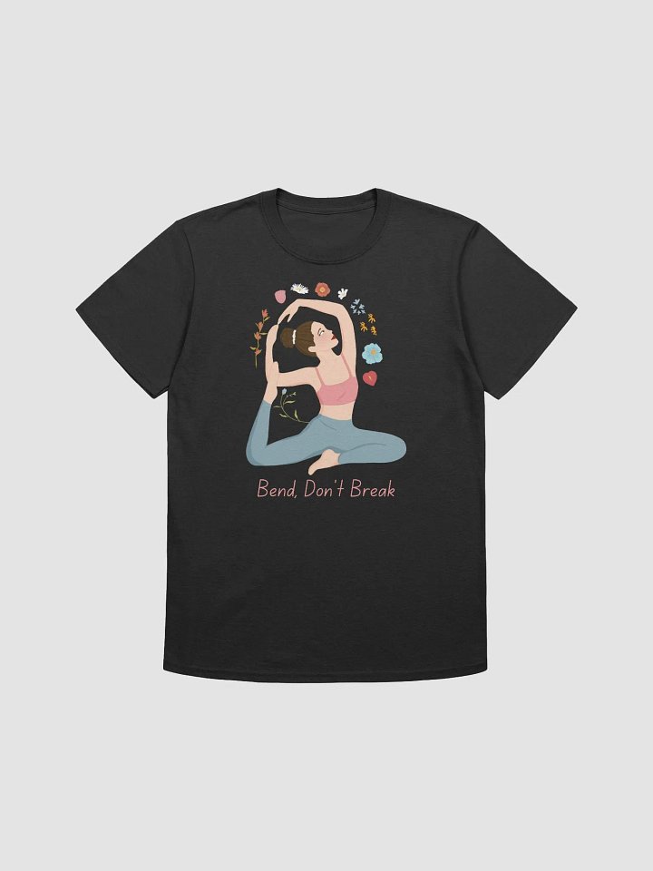Bend, Don't Break Yoga Enthusiast Graphic Tee - Floral Accents product image (1)