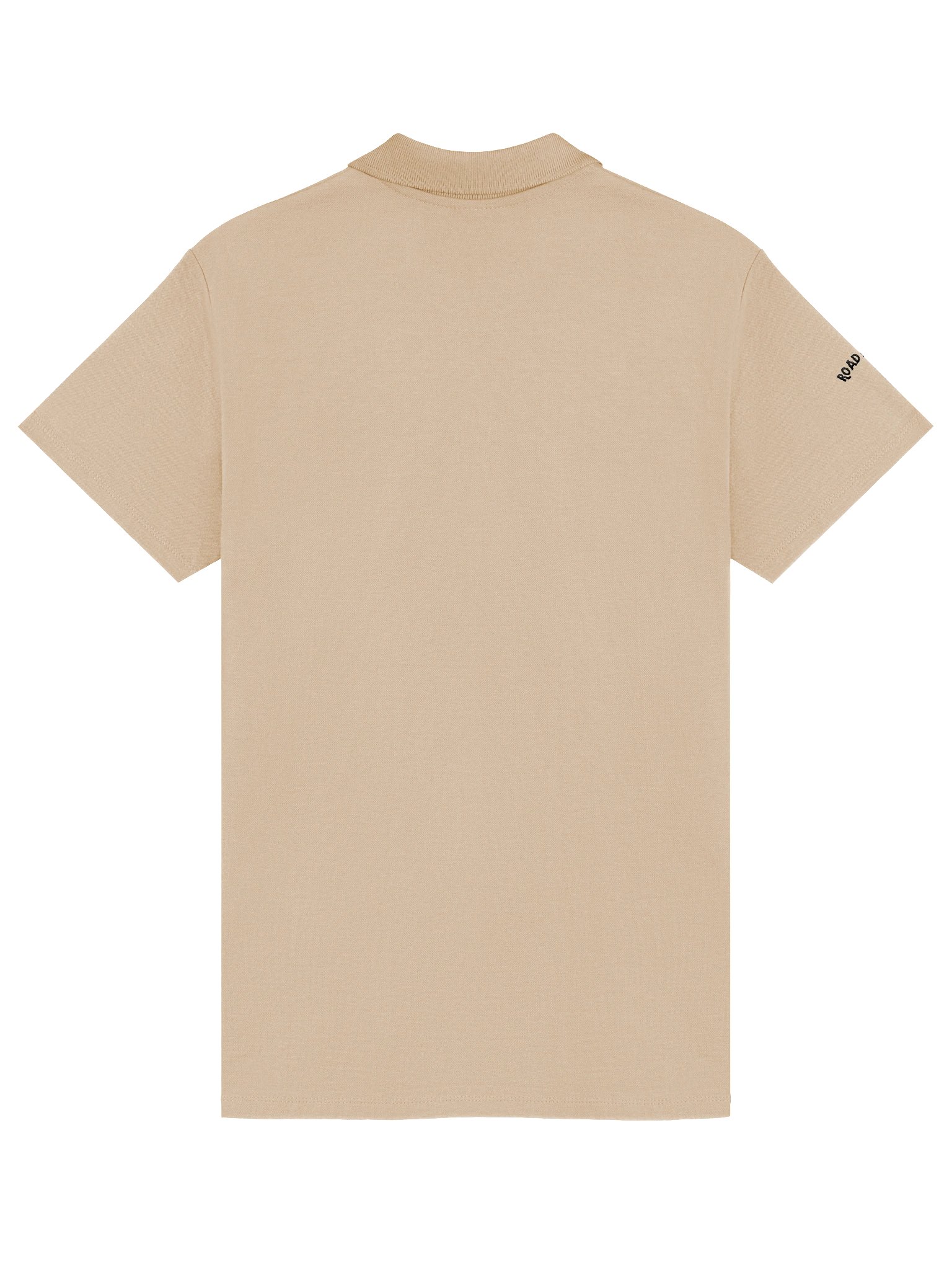 Embroidered Polo Shirt - Pocket and Sleeve - Black on Tan product image (2)
