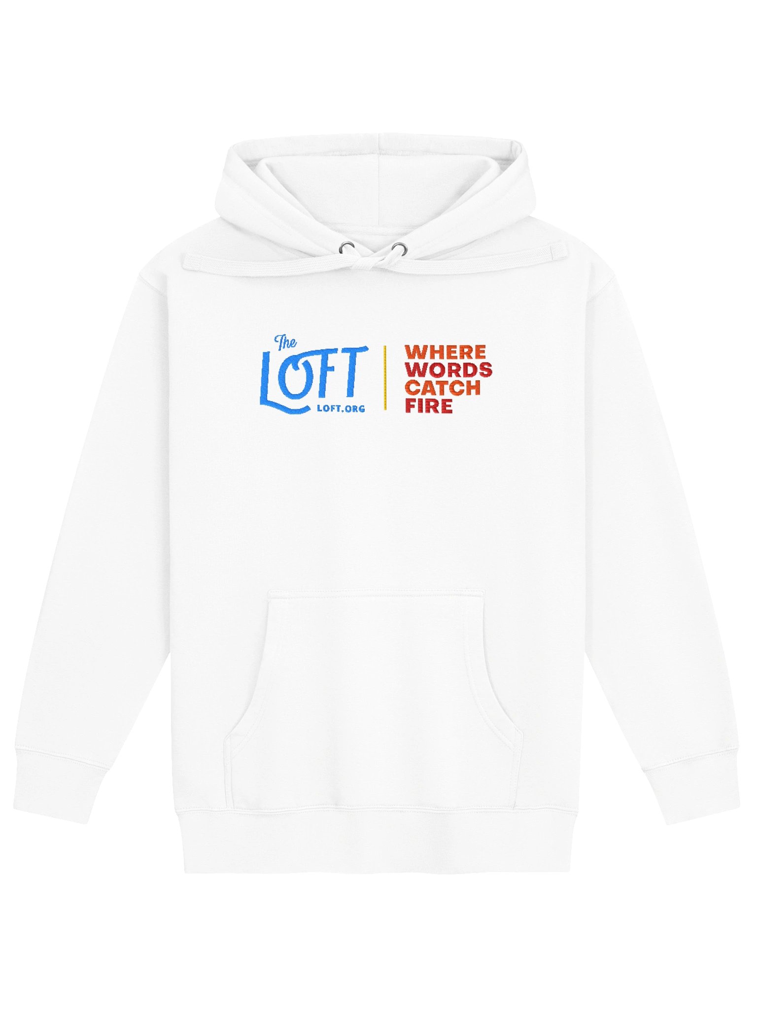 Where Words Catch Fire Hoodie Sweatshirt (White, Version 1) product image (1)