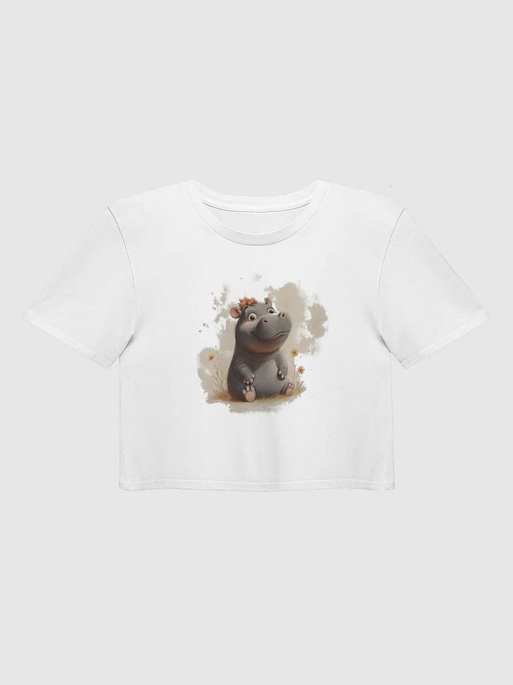 Adorable Hippo Crop Top product image (1)