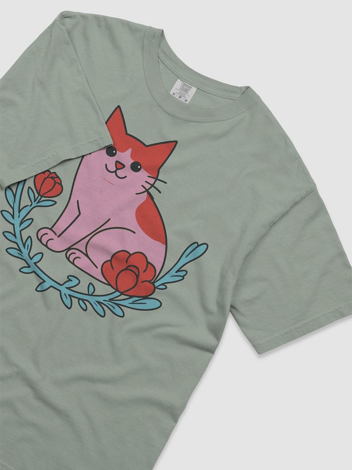 Whimsical Pink Cat Wreath T-Shirt product image (2)