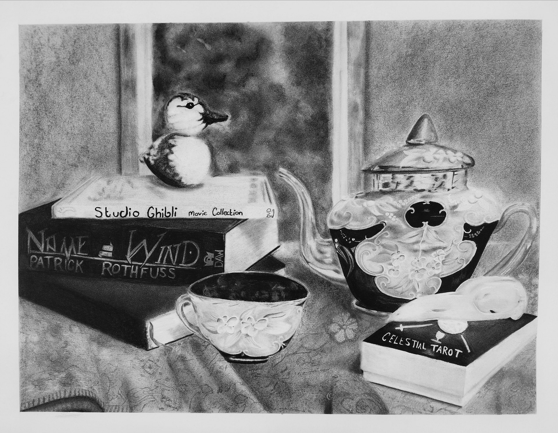 Millennial Still Life Charcoal Art Print product image (4)