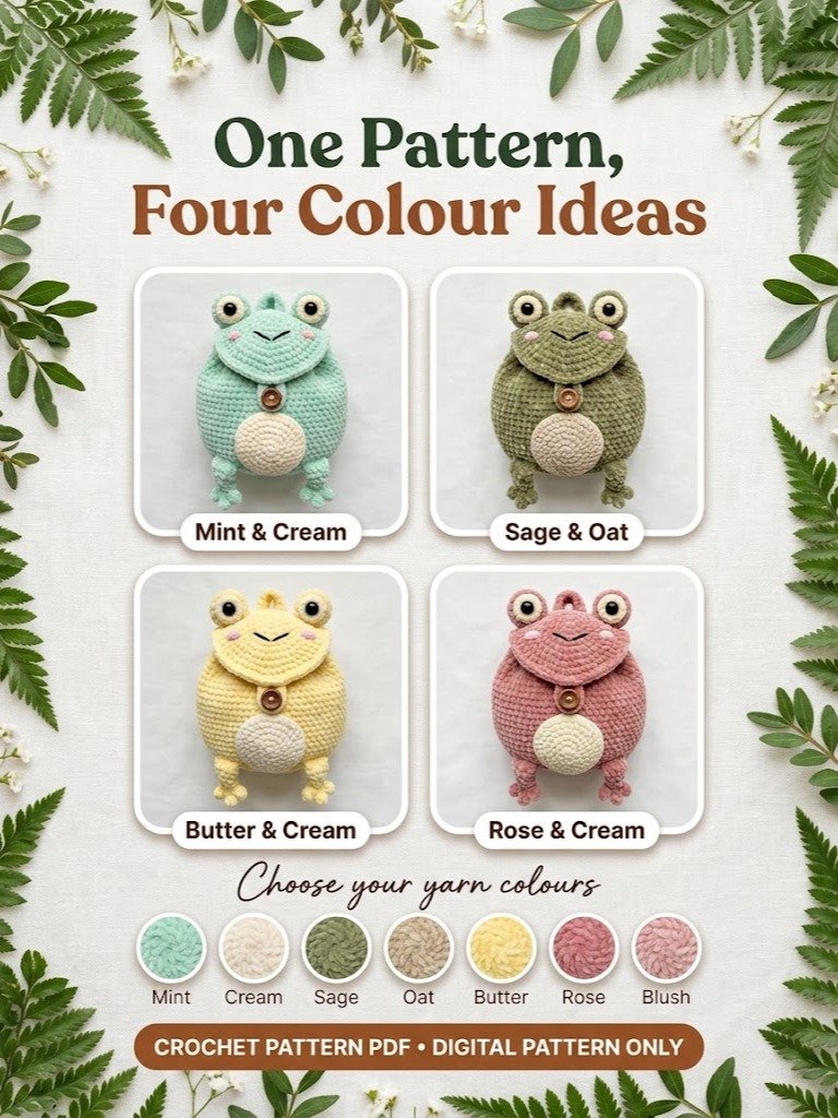 Plush Backpack Frog Crochet Pattern PDF product image (3)