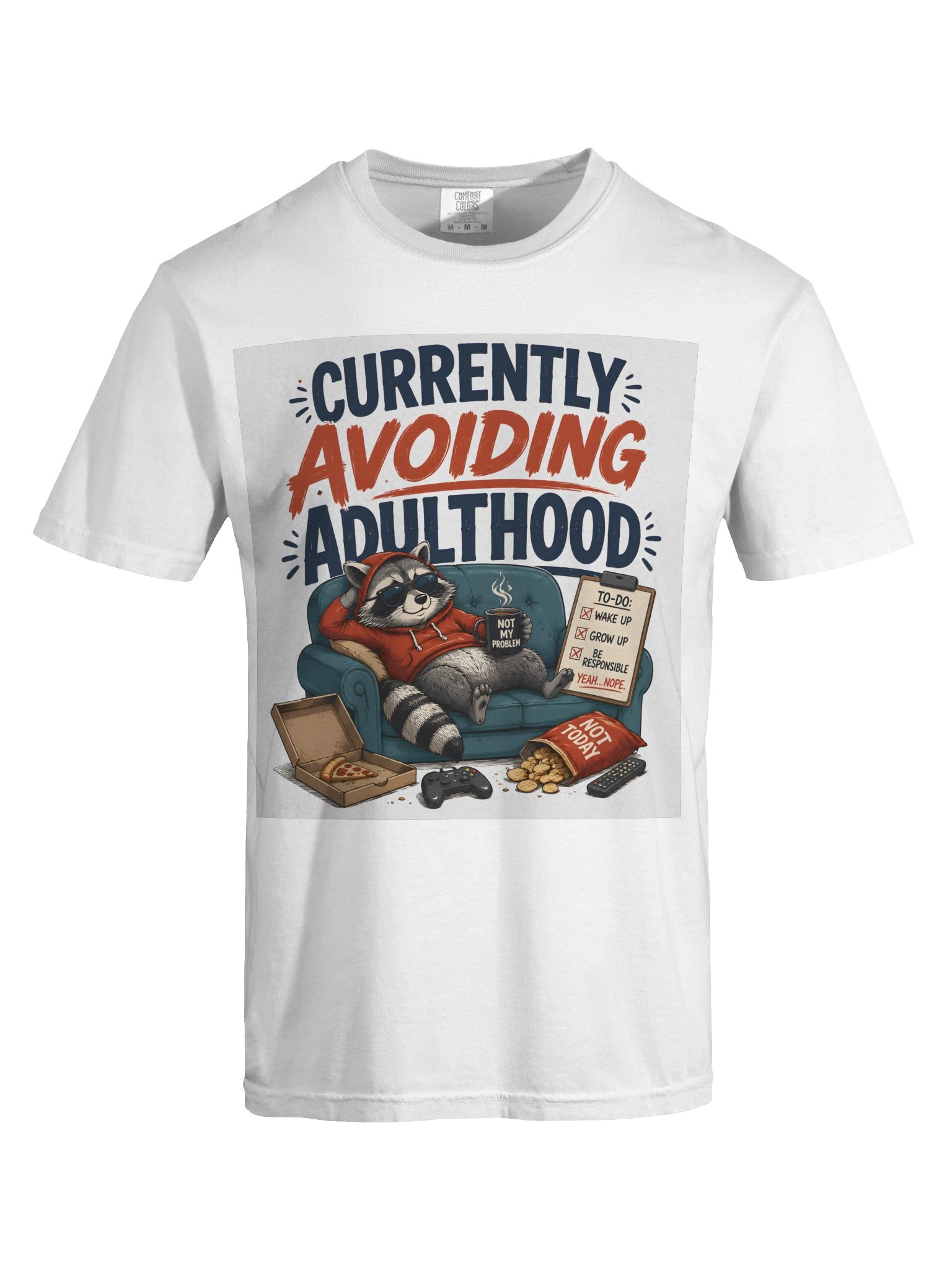Currently Avoiding Adulthood Funny Shirt – Relatable Adulting Humor T-Shirt product image (58)