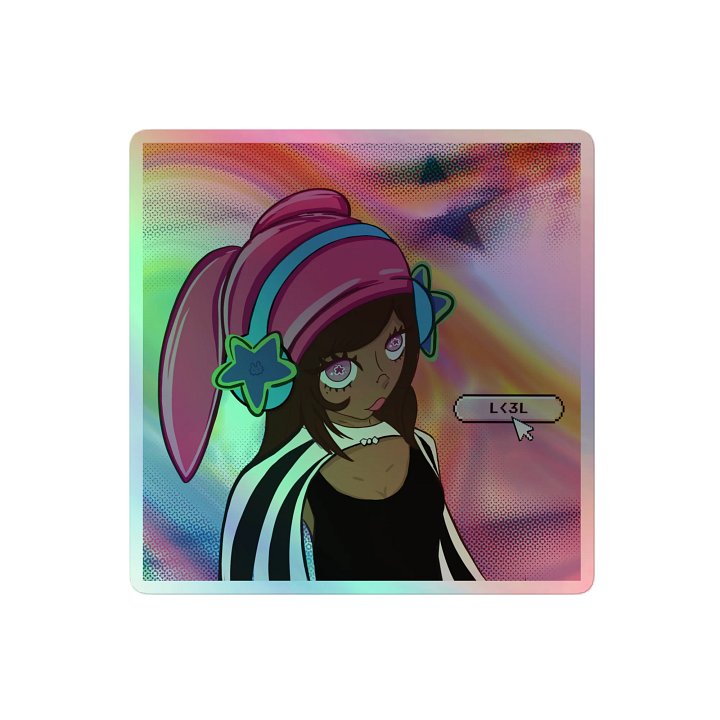 party grl holographic sticker product image (2)