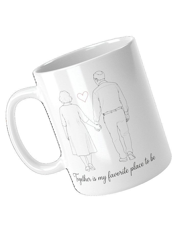 Together Is My Favorite Place To Be" Ceramic Mug - Minimalist Couple Illustration Gift with Tiny Heart product image (1)