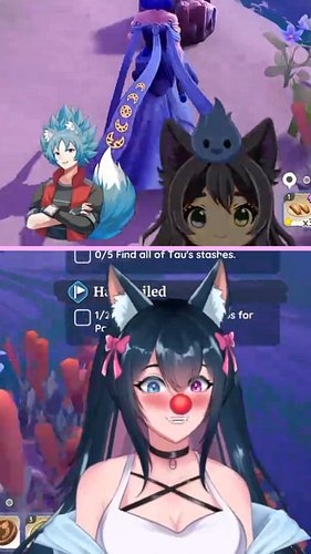 Smol fox, big bite! #bluefox #vtuber #twitchclipsdaily