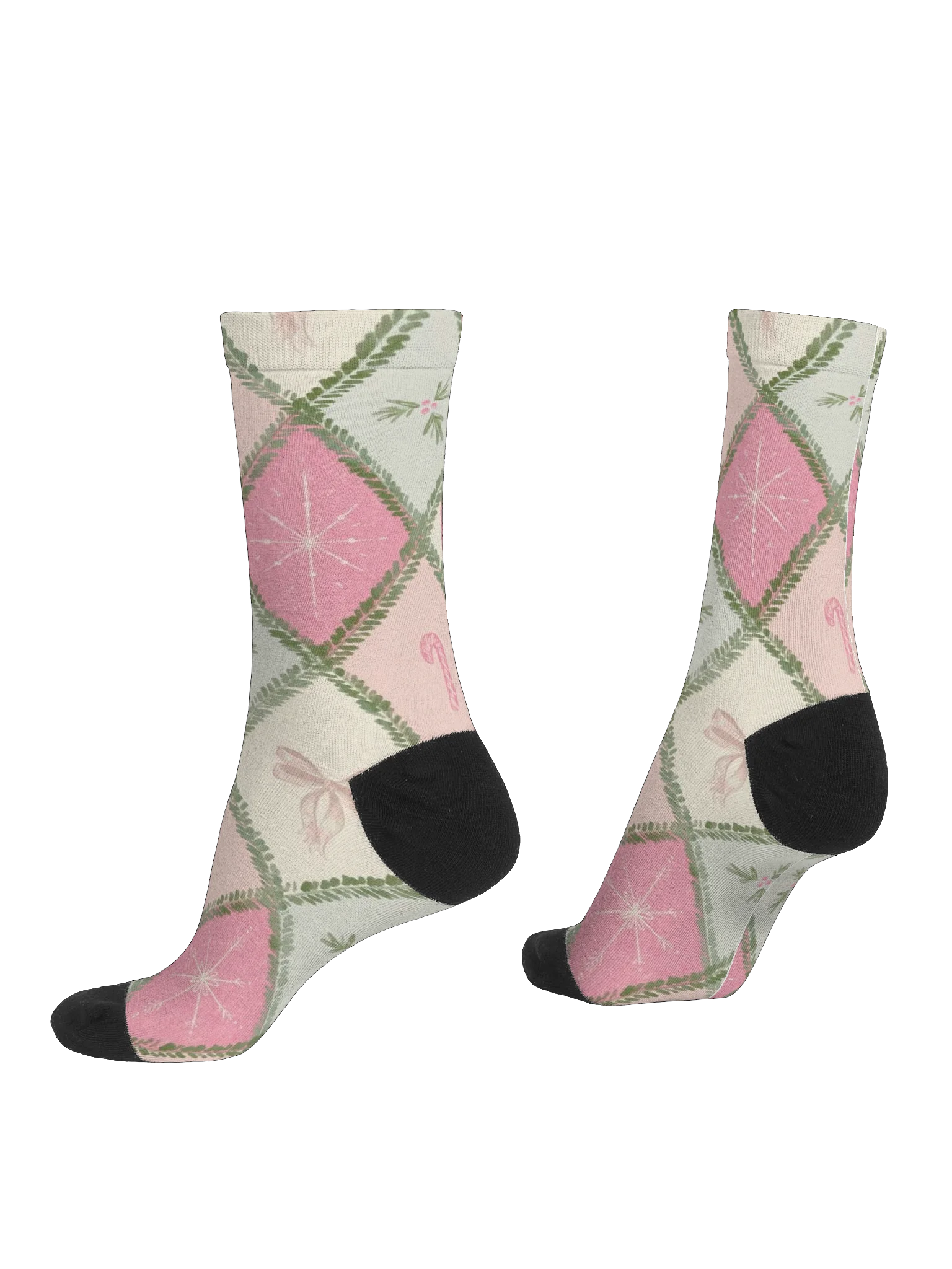Candy Cane Diamond Crew Socks product image (4)