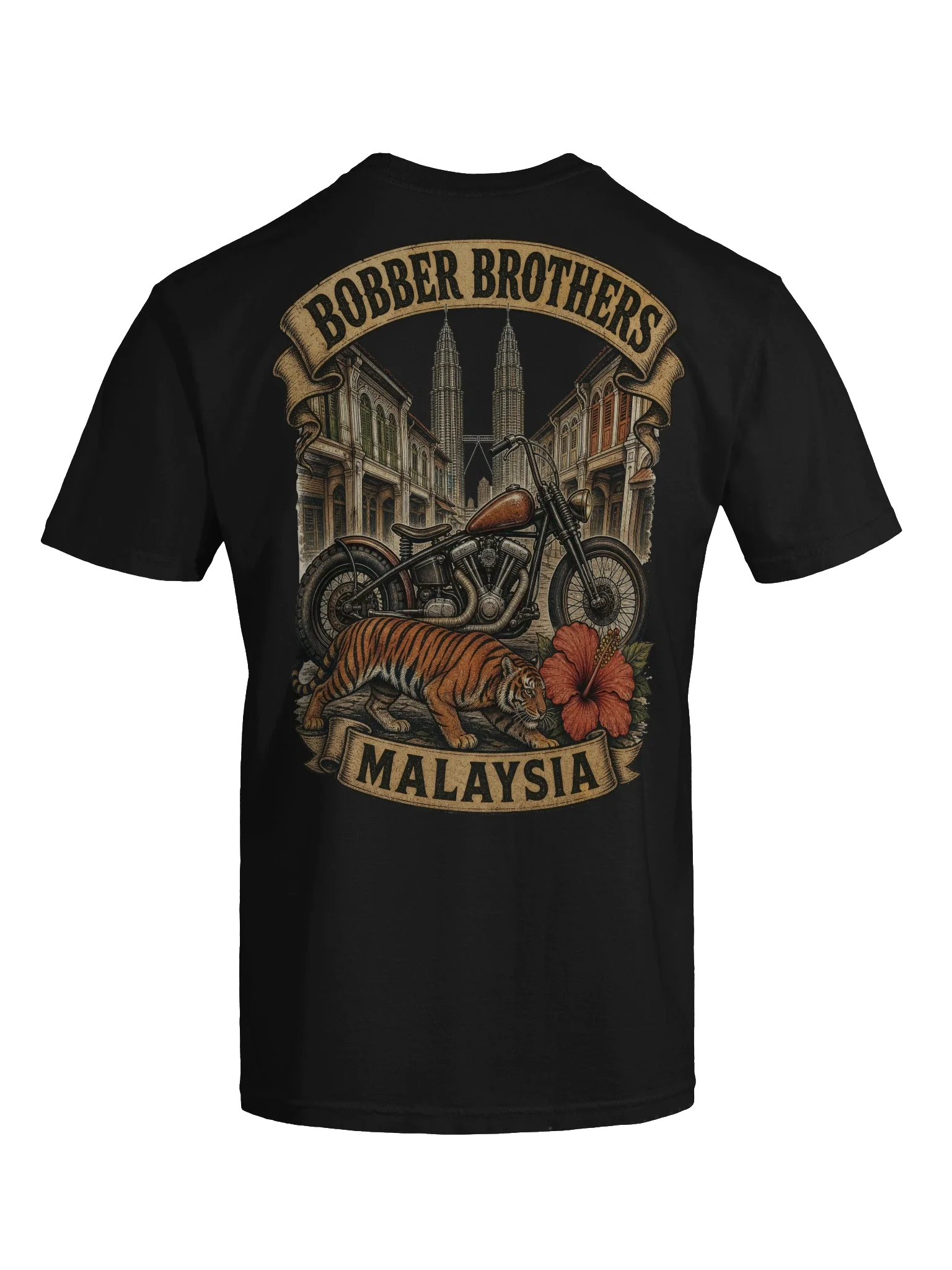 Malaysia motorcycle t-shirt design by Bobber Brothers