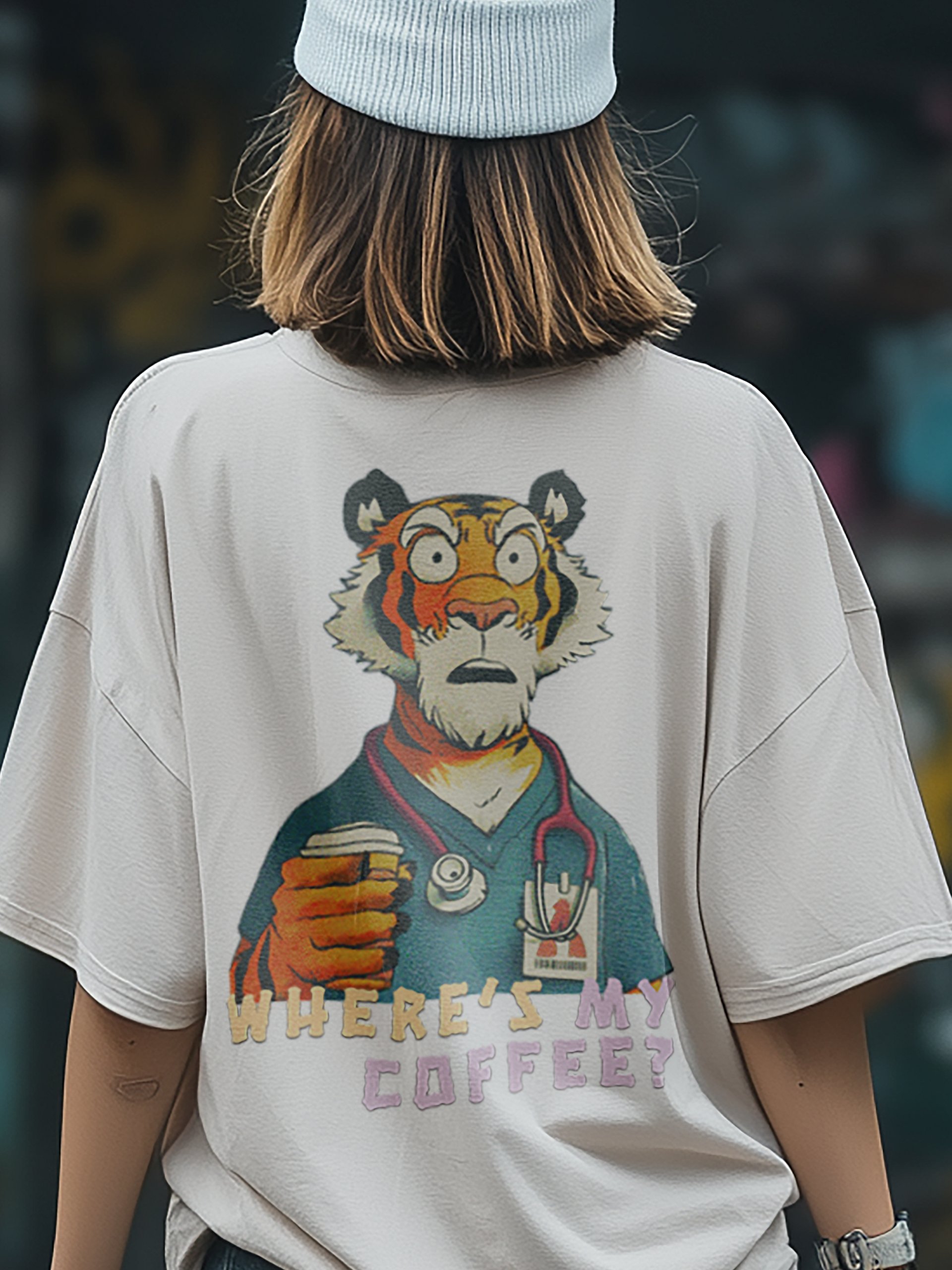 Funny Nurse Shirt, Coffee Tiger Tee product image (7)