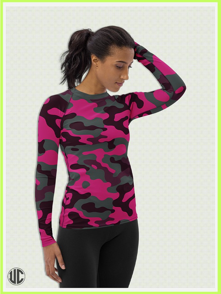 Savage Woodland Pink Camo - Women’s Rash Guard product image (1)