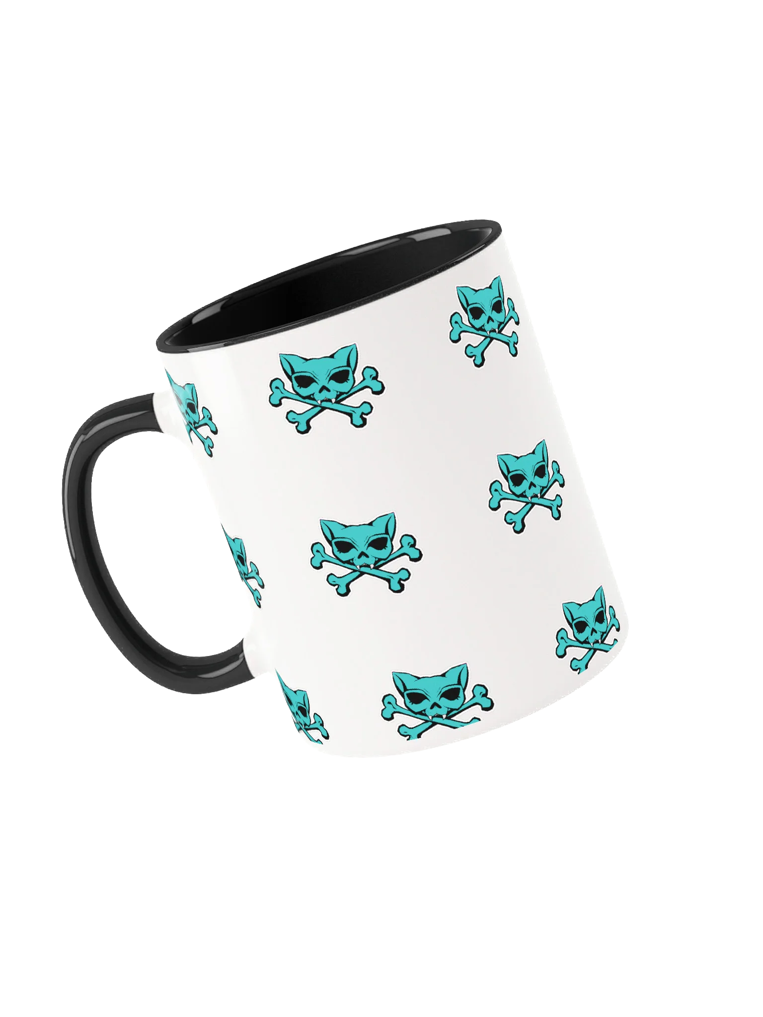 Turquoise Kat Skull Colorful Mug product image (11)