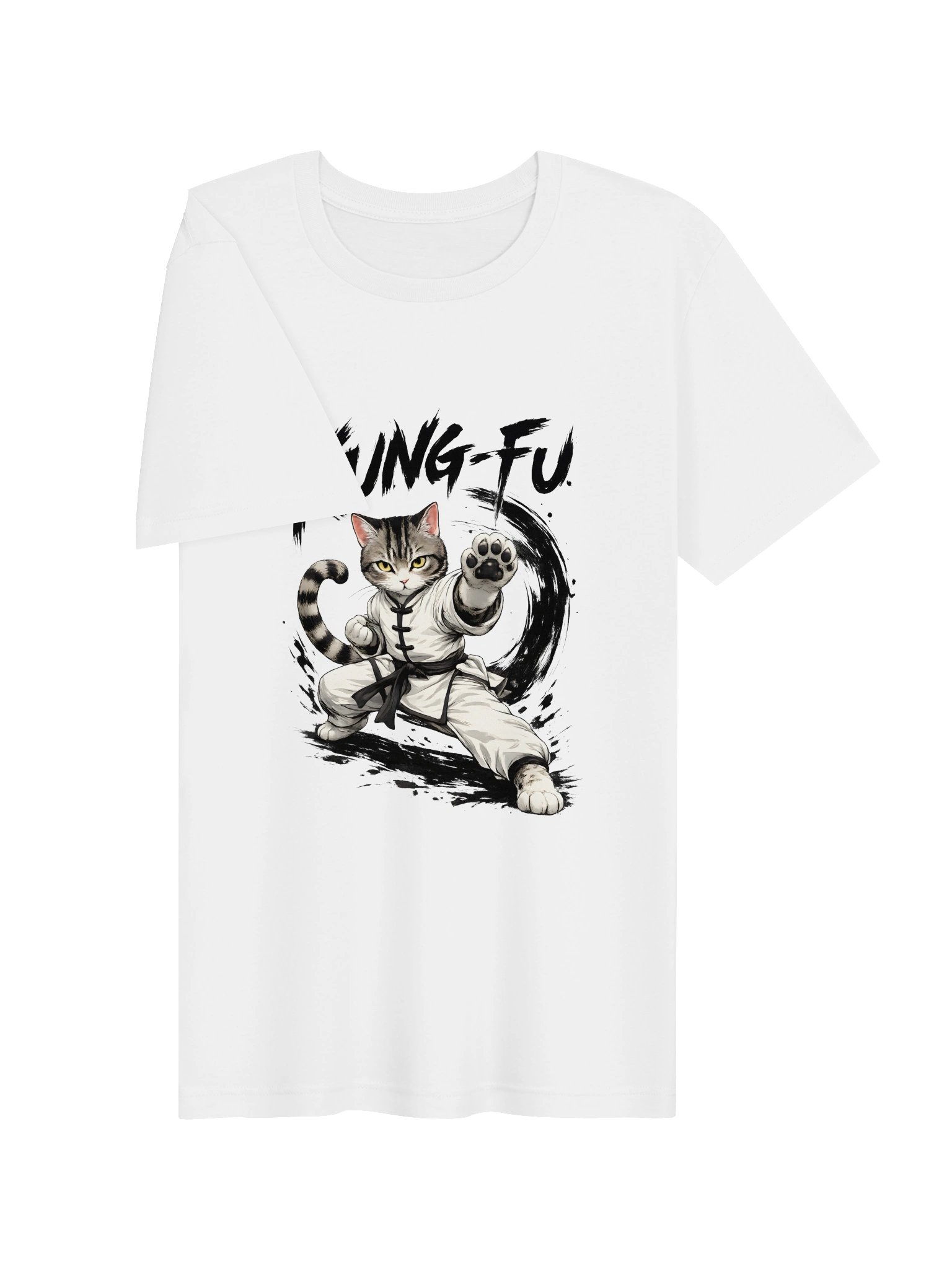 Kung-Fu Martial Arts Cat Funny Graphic T-Shirt product image (3)