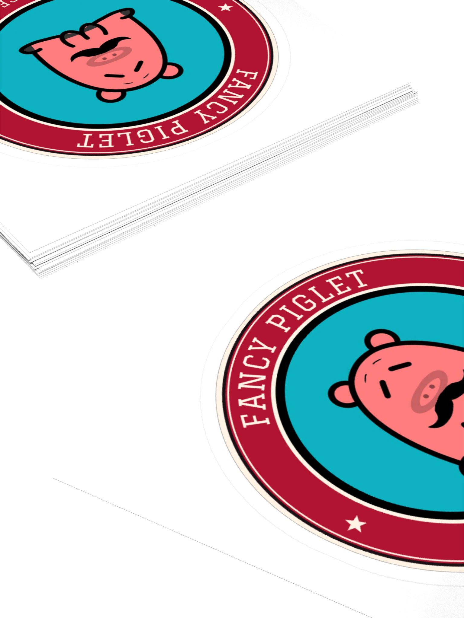 Fancy Piglet Varsity Sticker product image (11)