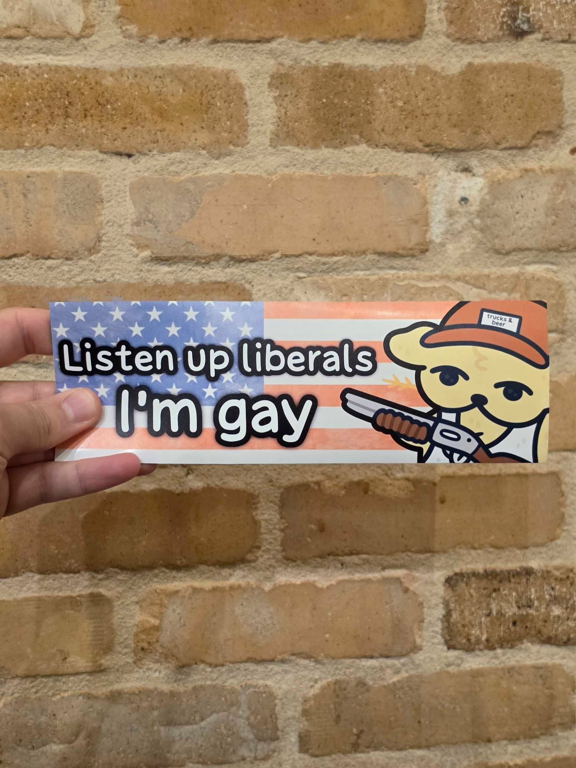 Listen, I'm Gay Bumper Magnet product image (2)