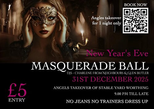 This NYE, come see the new year in at The Stable Yard in Worthing!
Angels Bar & Club takeover for one night only! 
With Sweet...