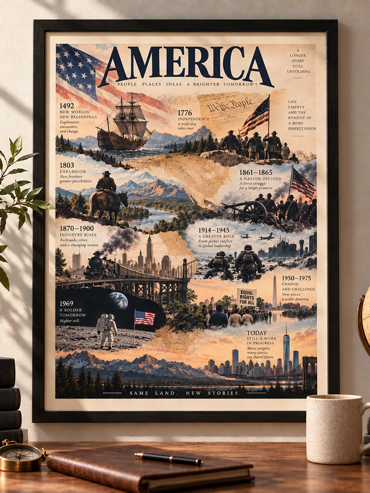 The Story of America: A Visual History Poster product image (2)