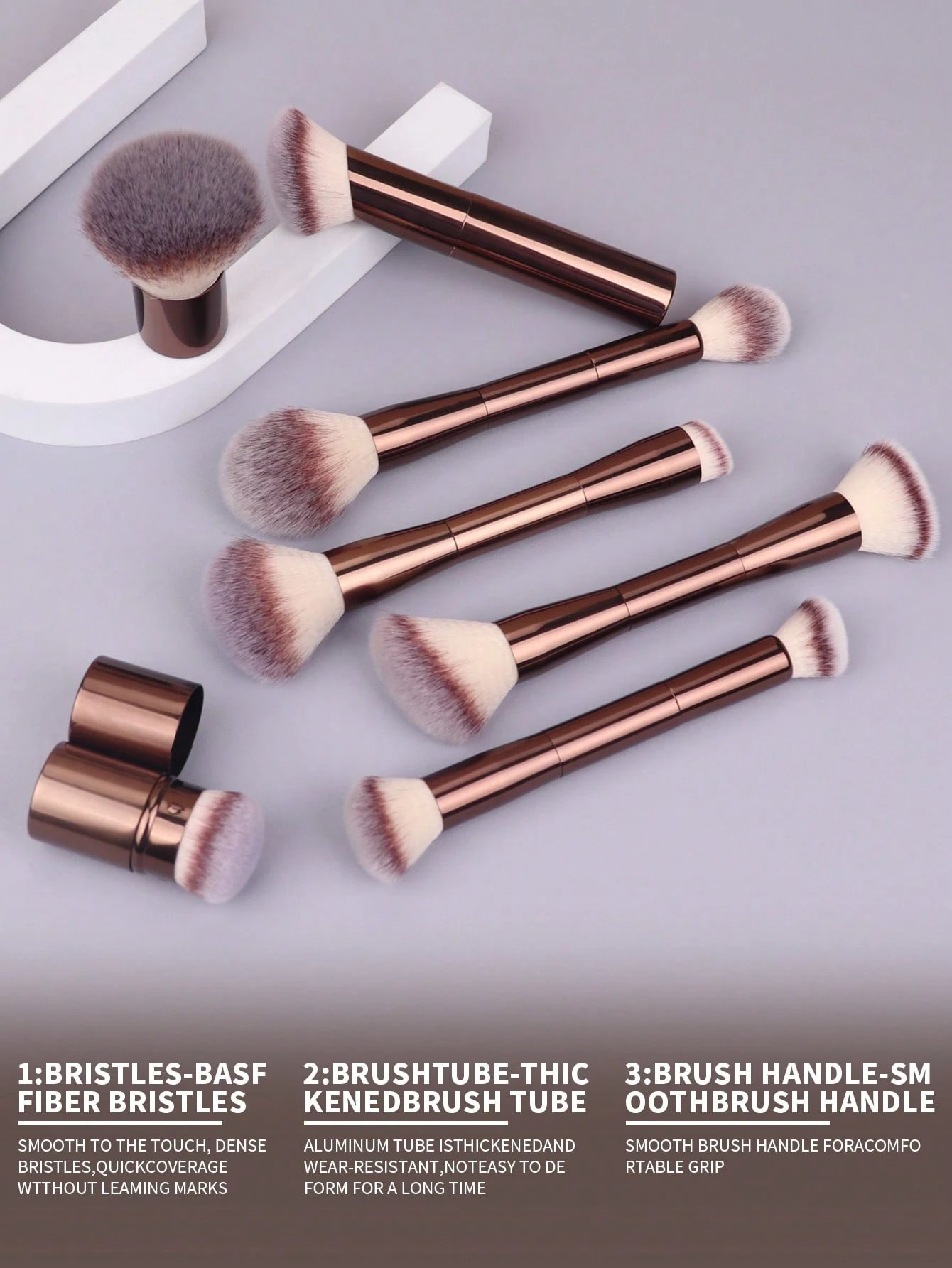 22-Piece Professional Makeup Brush Set with Velvet Bag & Powder Puffs product image (2)