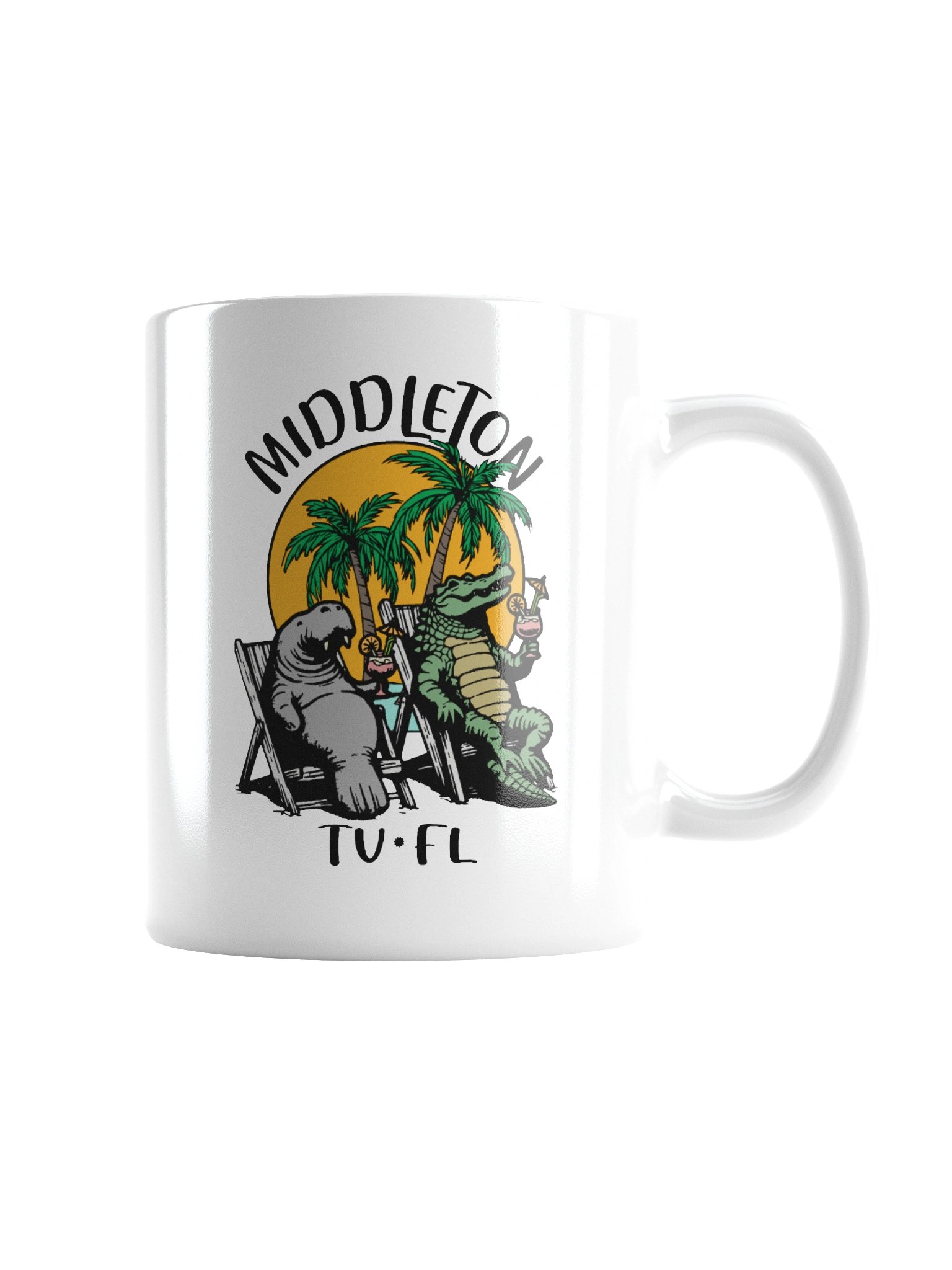 Middleton TV Florida USA Fun Manatee Alligator Design Coffee Mug product image (2)