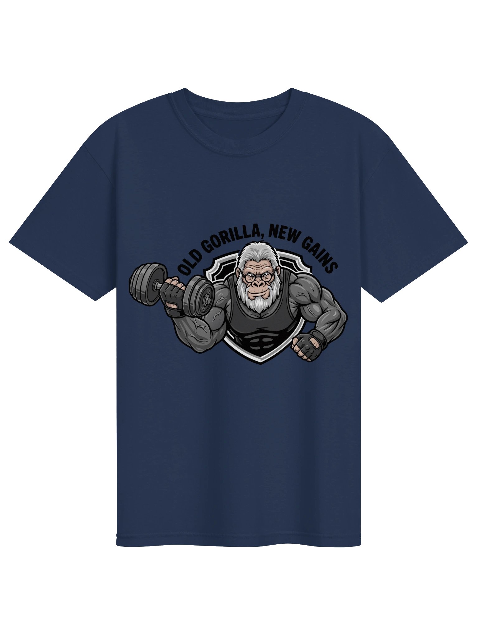 Old Gorilla, New Gains - Funny Bodybuilder T-Shirt product image (1)