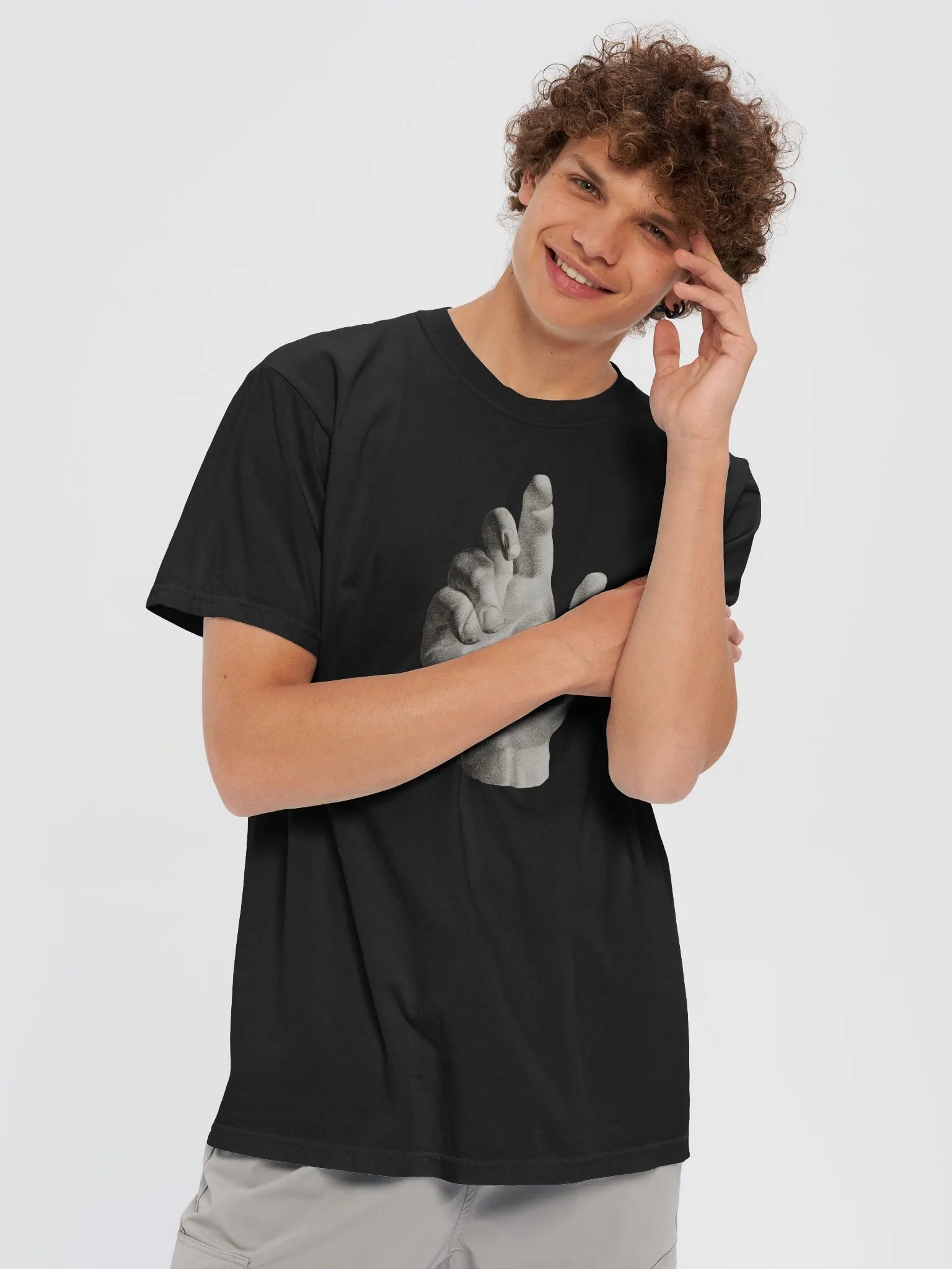 Relaxed Hand Sketch Cotton Tee product image (39)