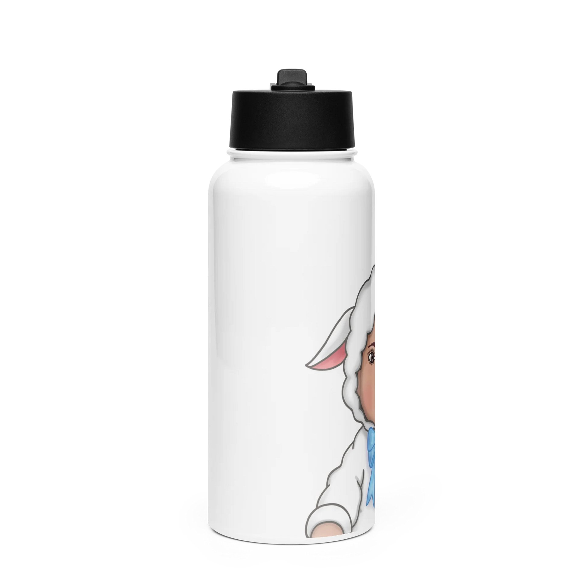 God's Sheep Water Bottle with Straw Lid product image (3)