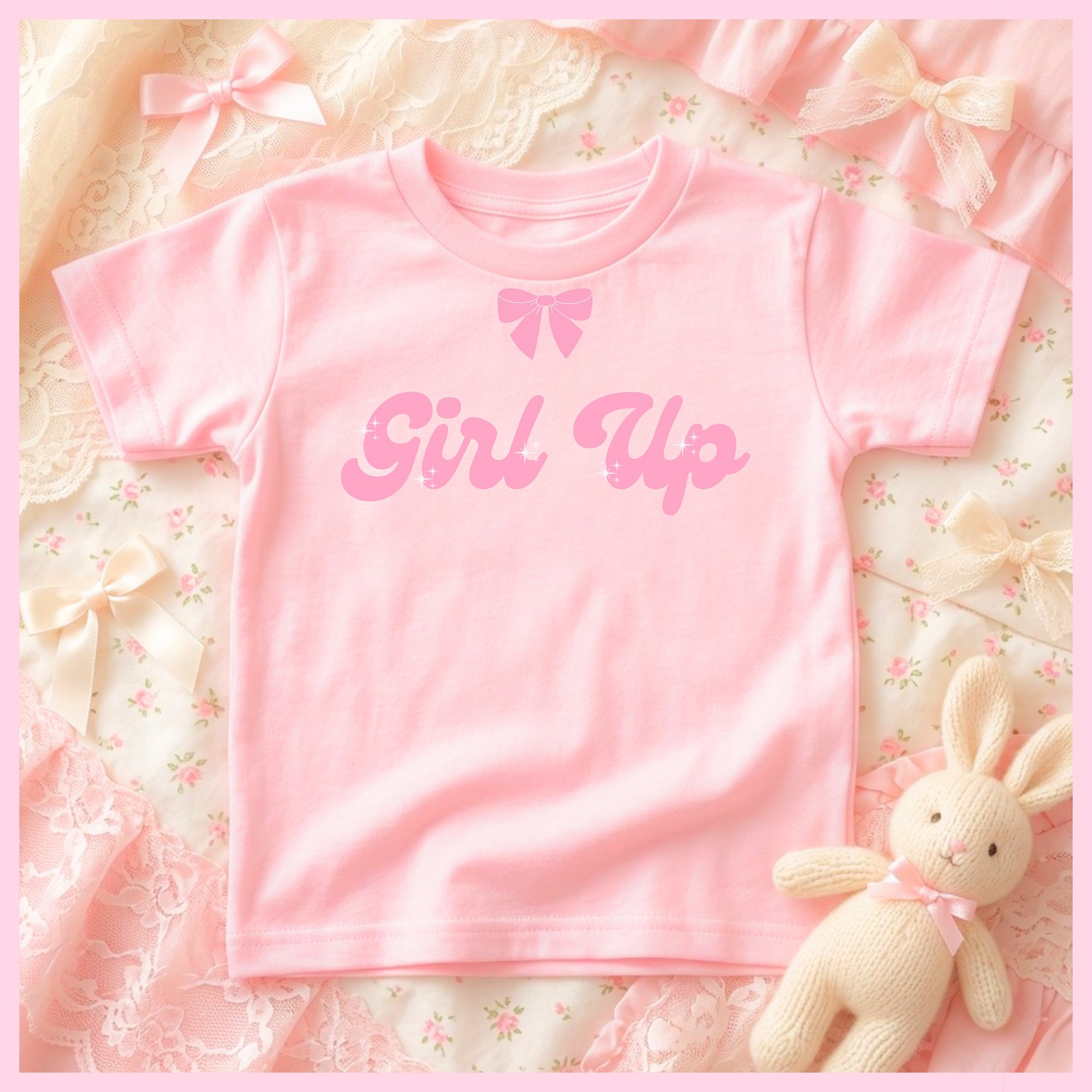 GIRL UP🩷Super Soft🪽T-shirt🩷 product image (1)