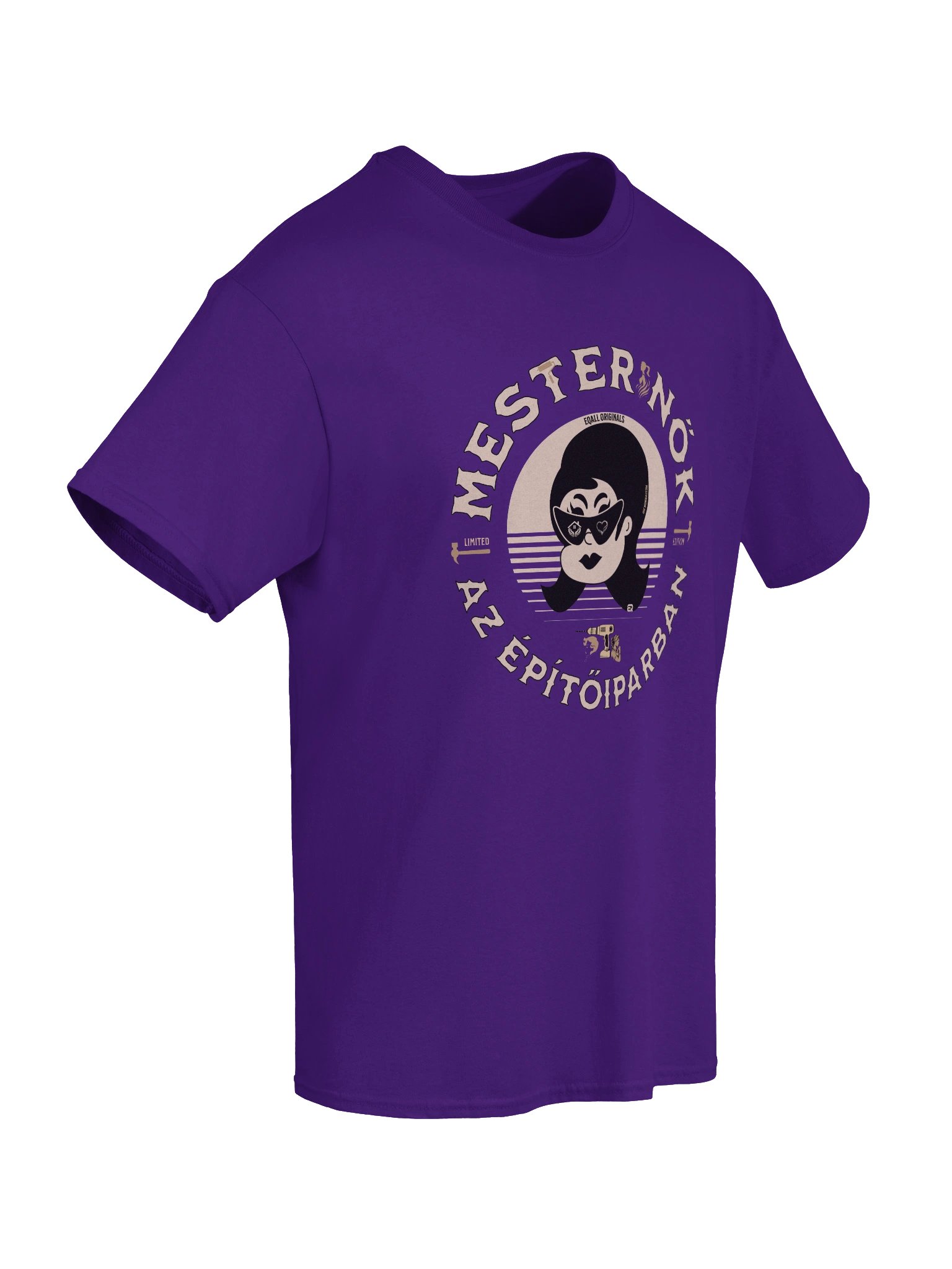 Laza Mesternő Retro Vibe_Unisex 100% Pamut Gildan Dizájn_EQALL.hu® Originals_Barna / Bézs product image (8)